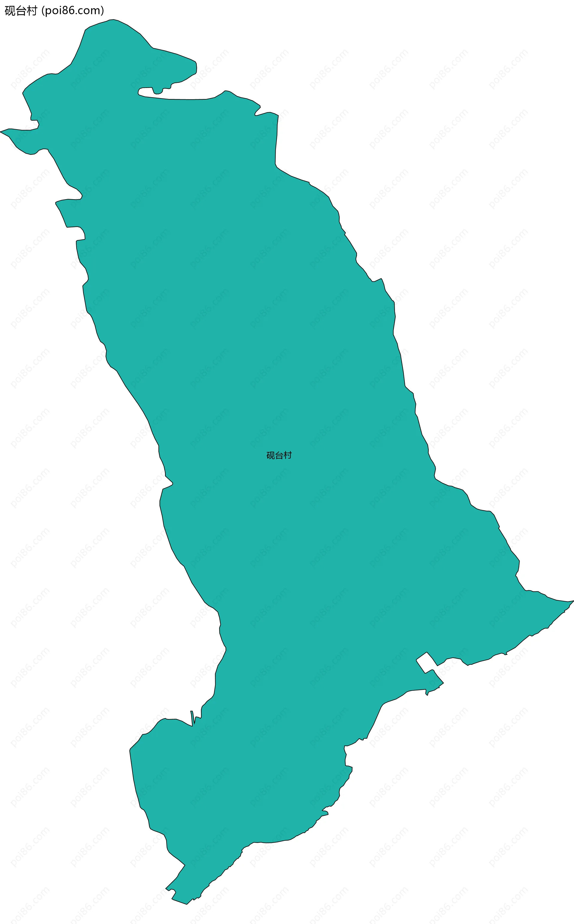 砚台村边界地图