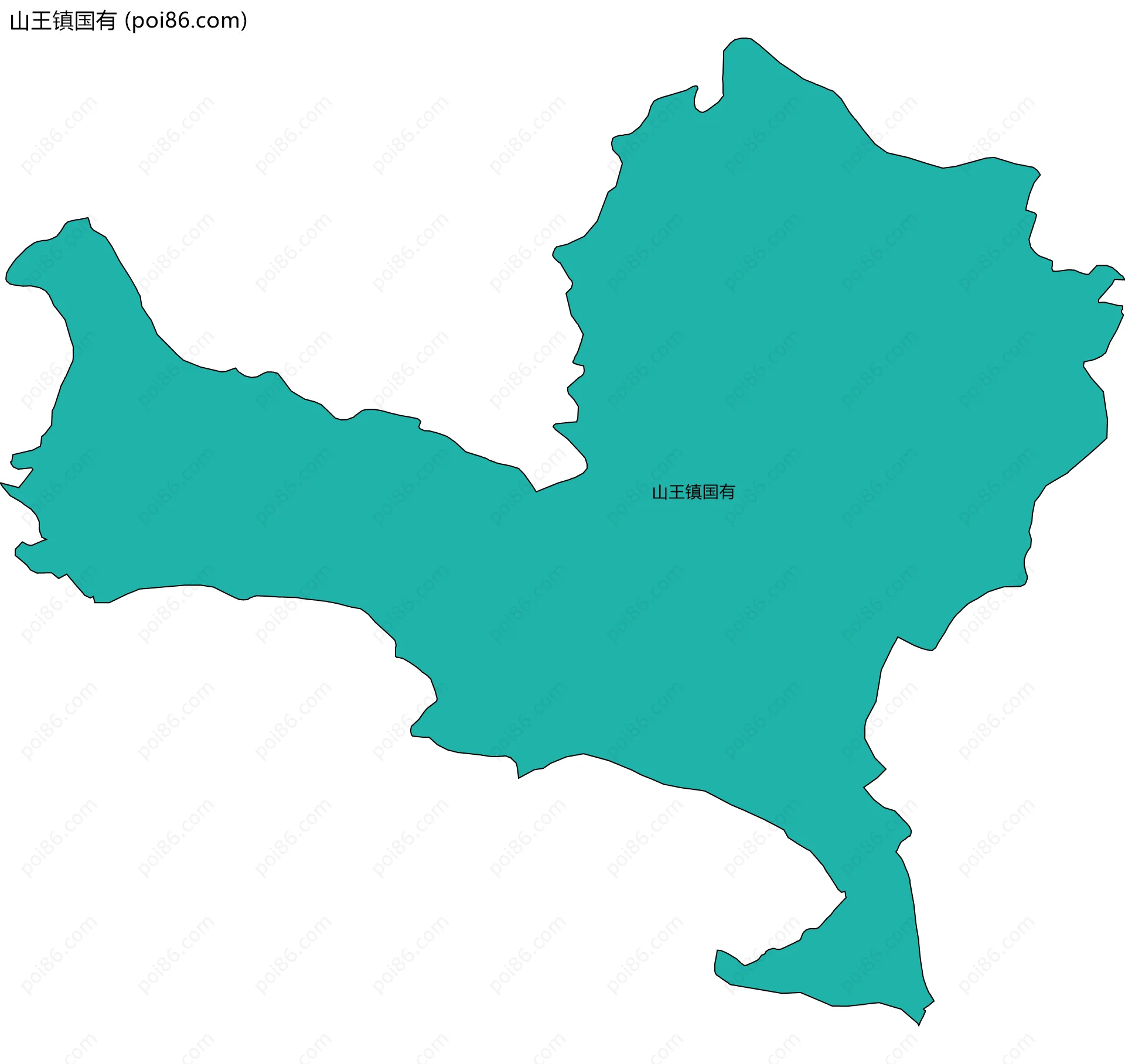 山王镇国有边界地图