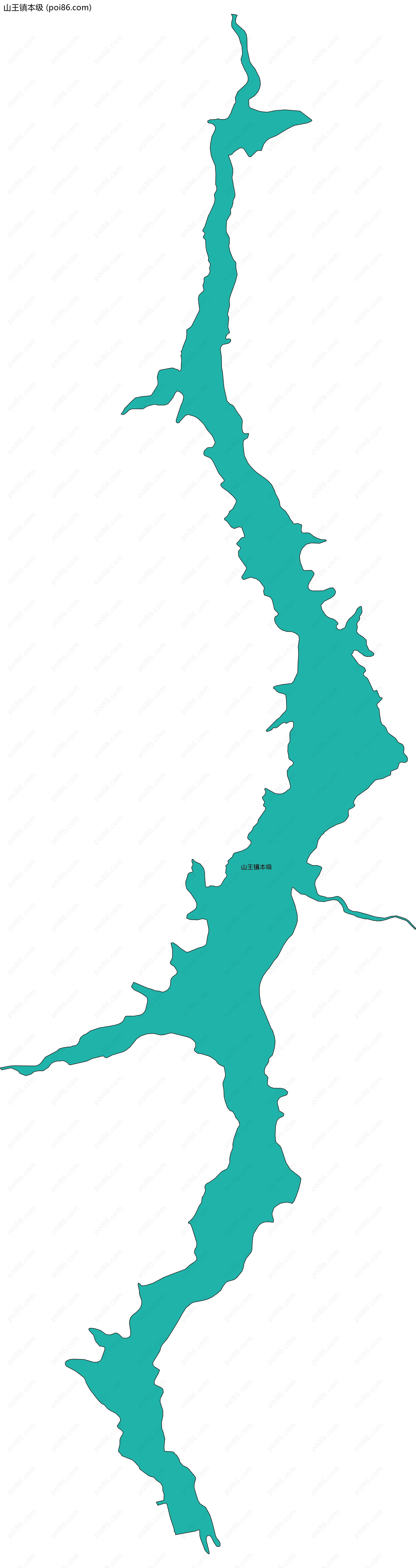 山王镇本级边界地图