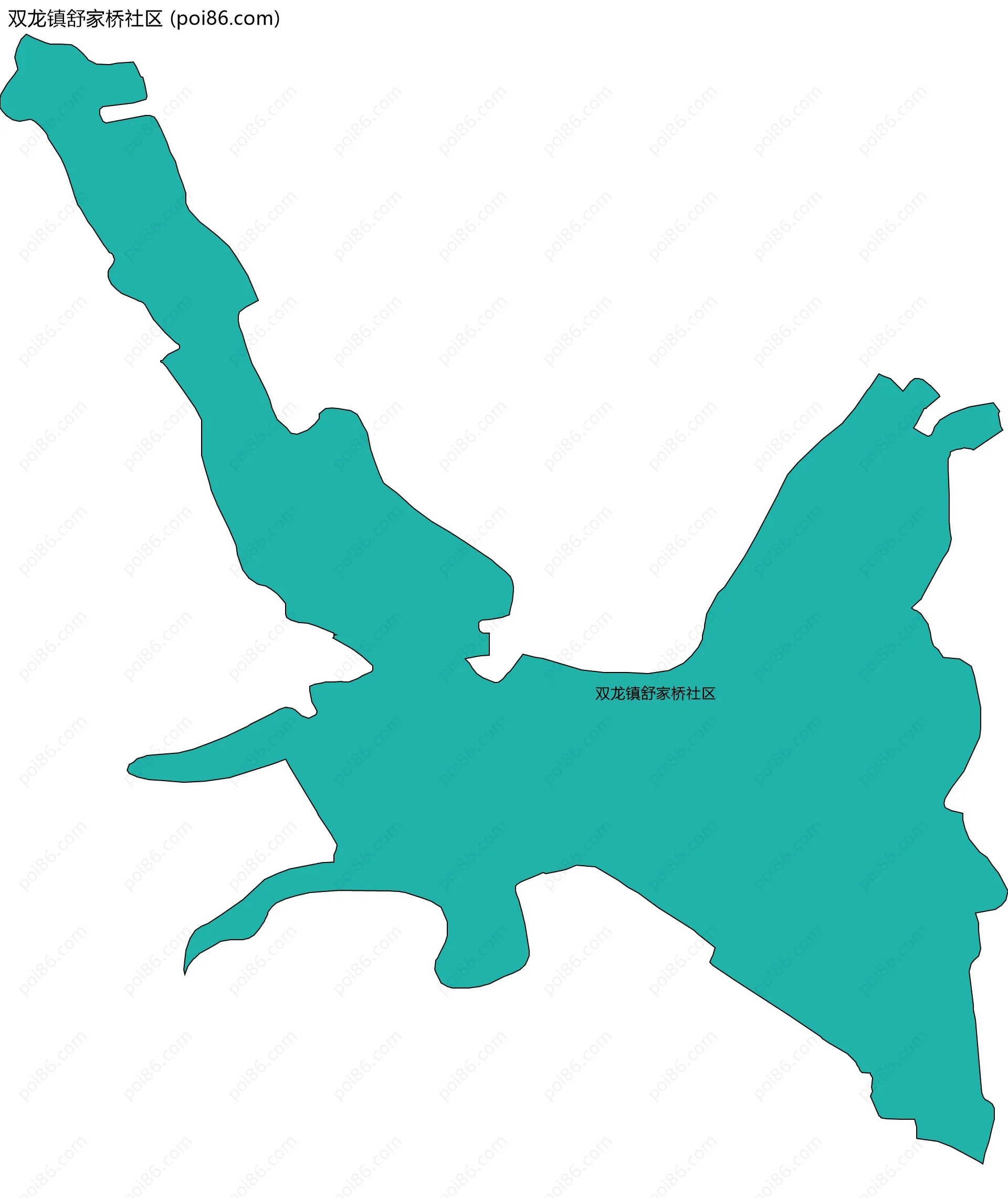 双龙镇舒家桥社区边界地图