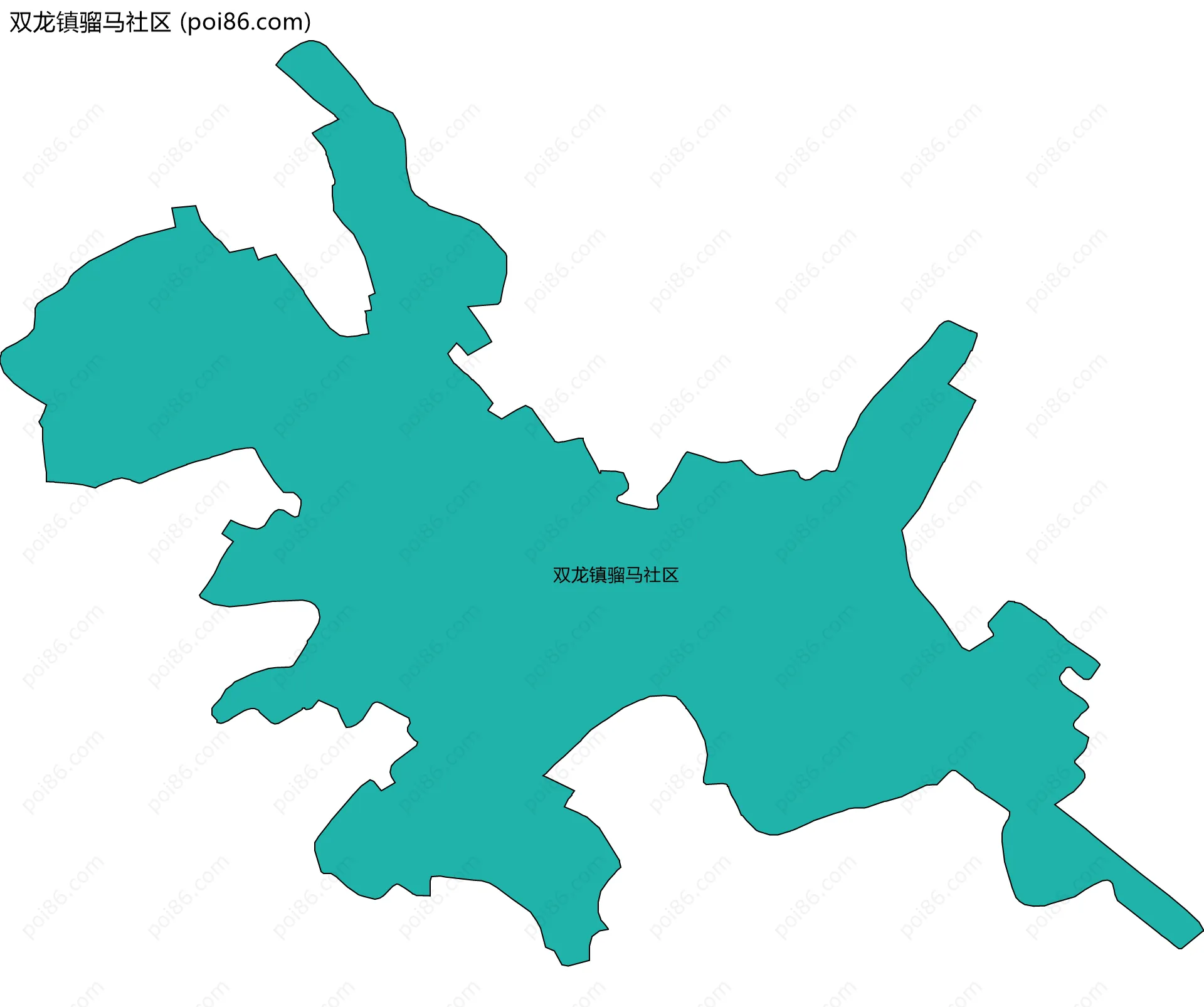 双龙镇骝马社区边界地图