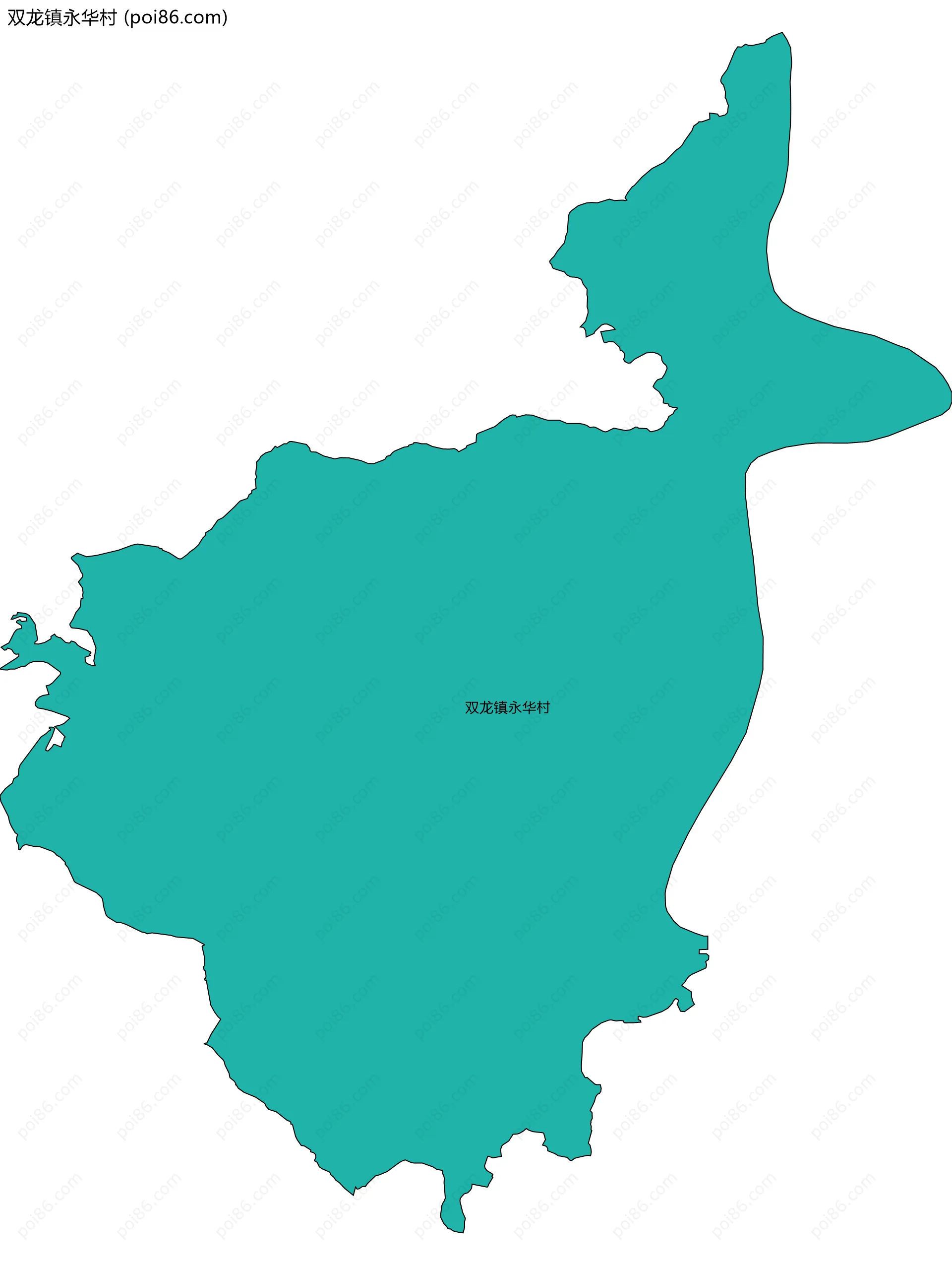 双龙镇永华村边界地图