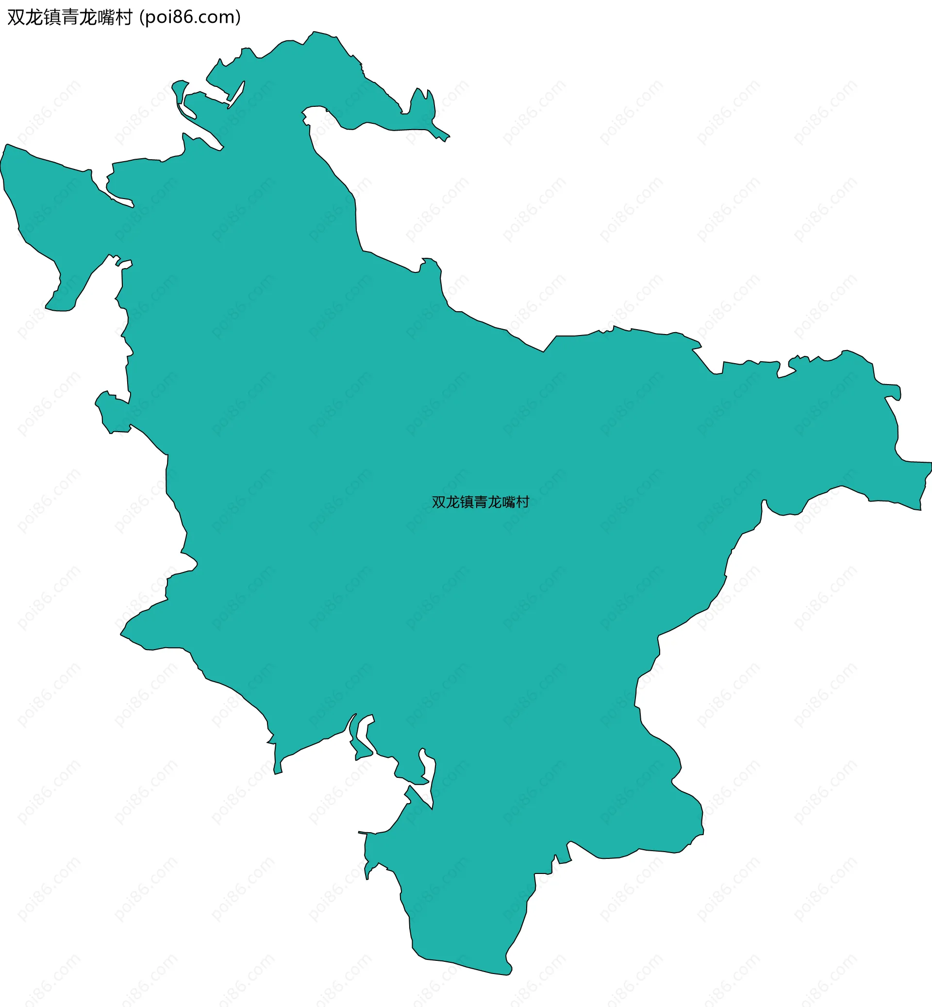 双龙镇青龙嘴村边界地图