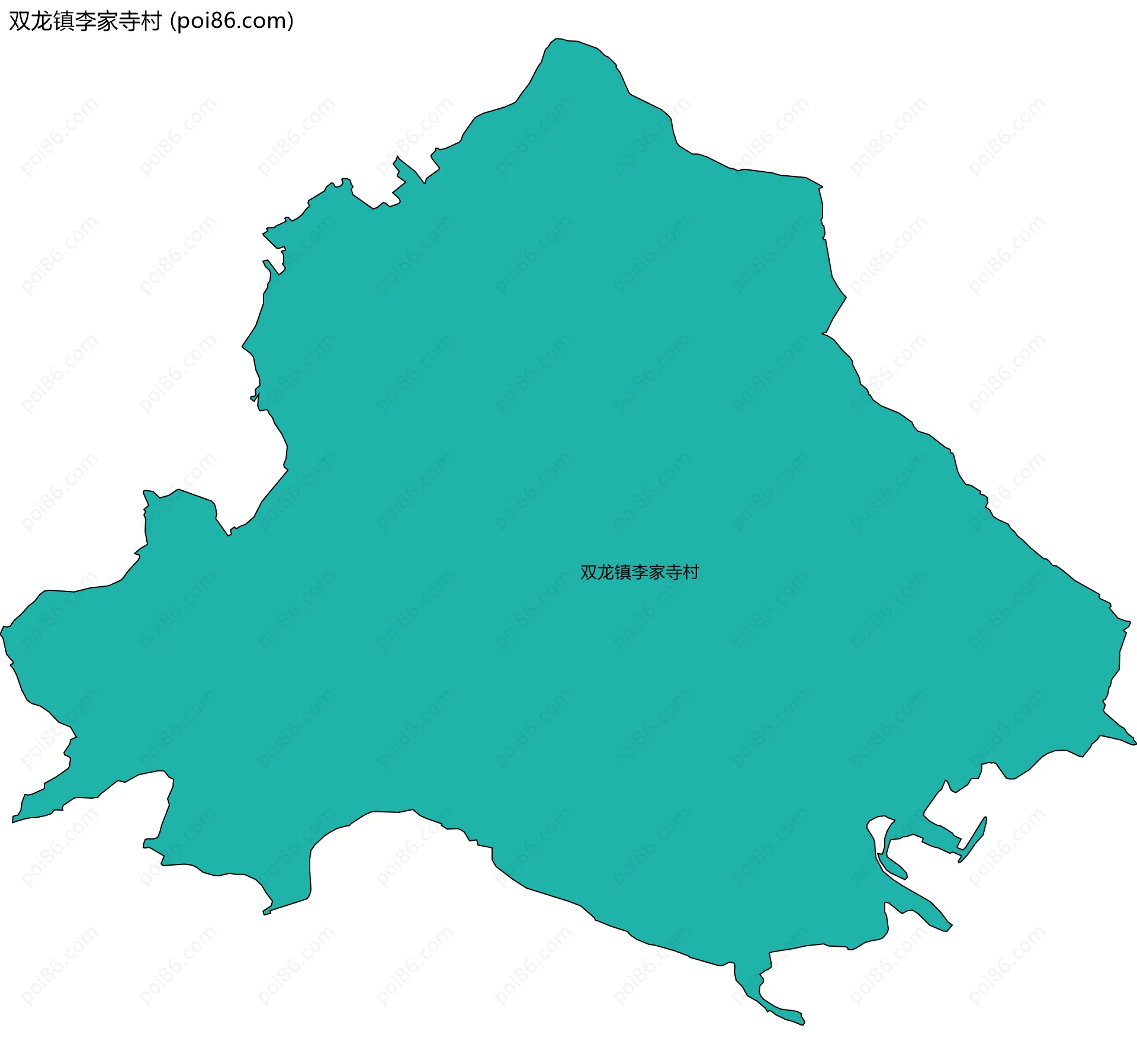 双龙镇李家寺村边界地图