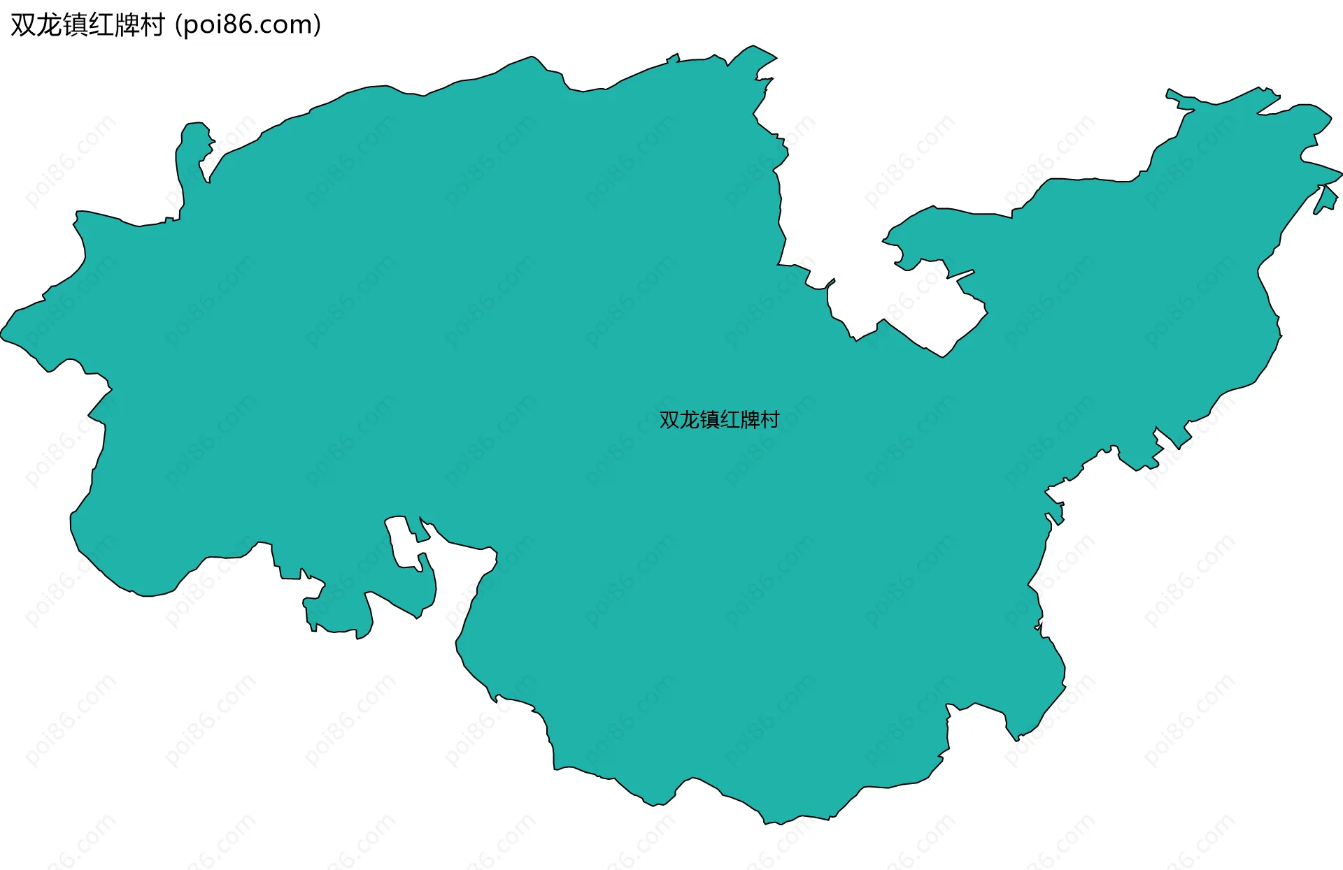 双龙镇红牌村边界地图