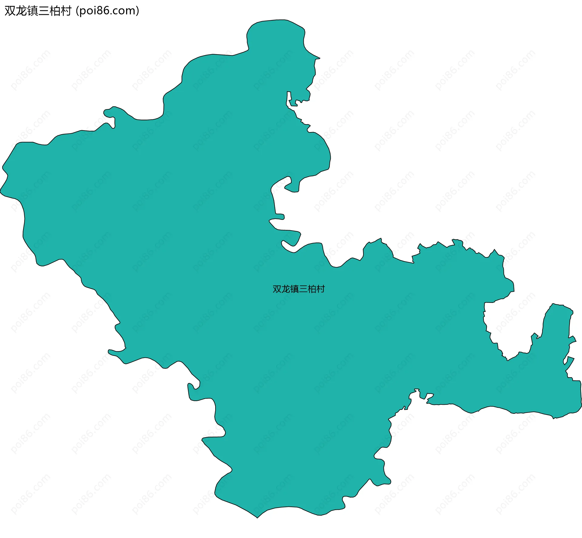 双龙镇三柏村边界地图