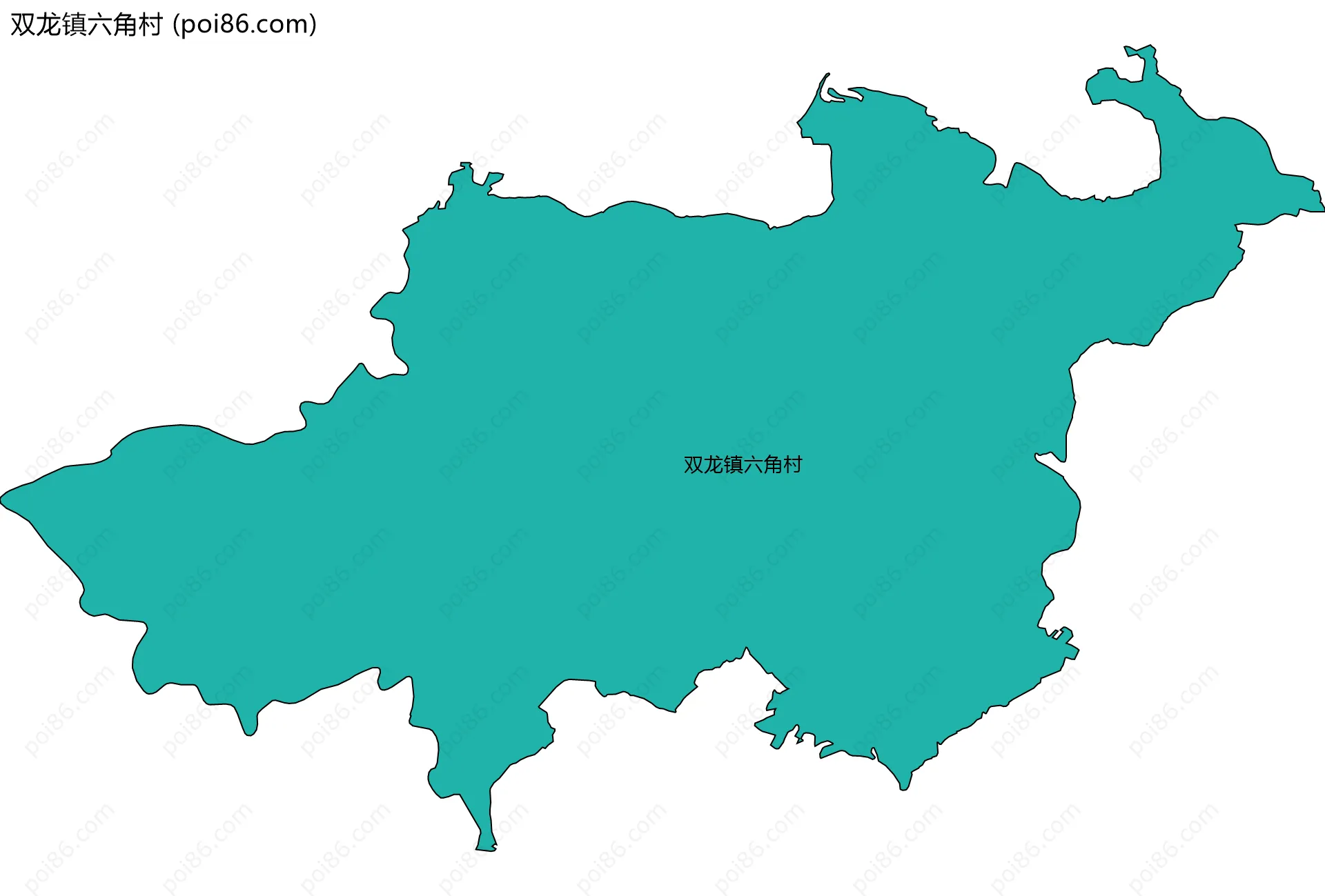 双龙镇六角村边界地图