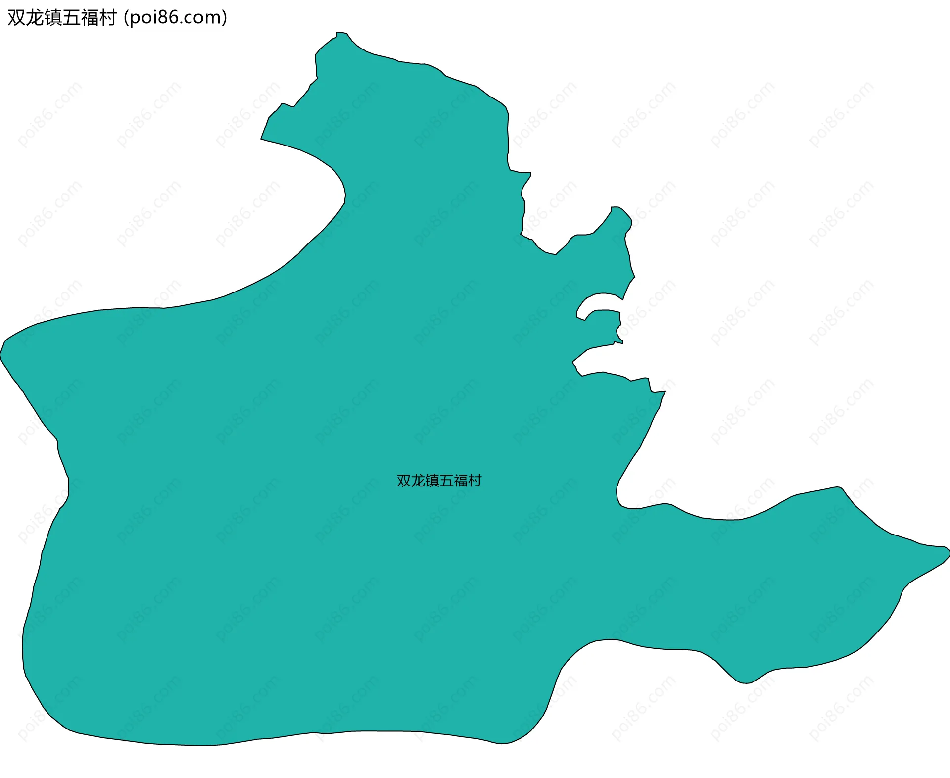 双龙镇五福村边界地图