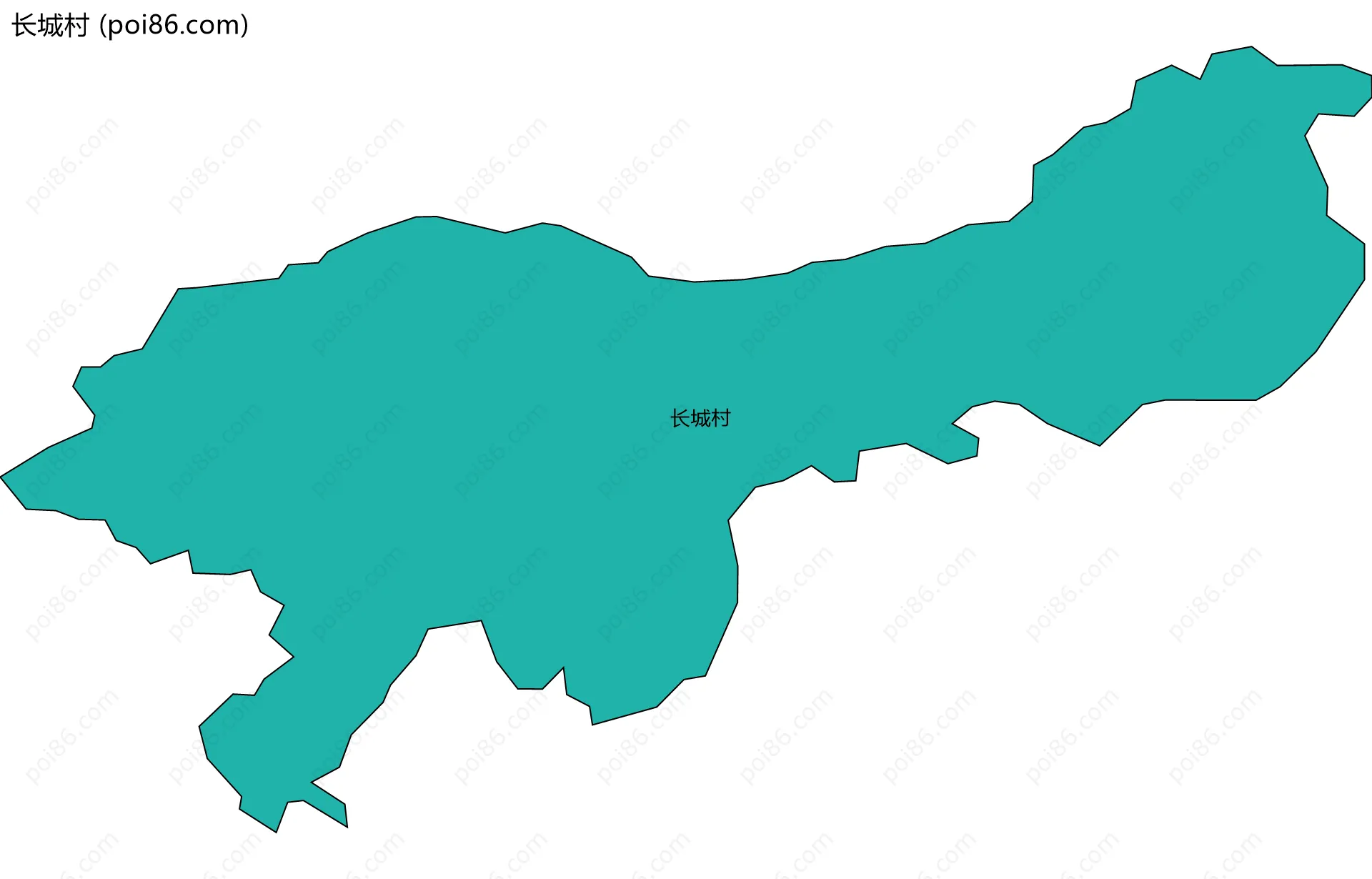 长城村边界地图