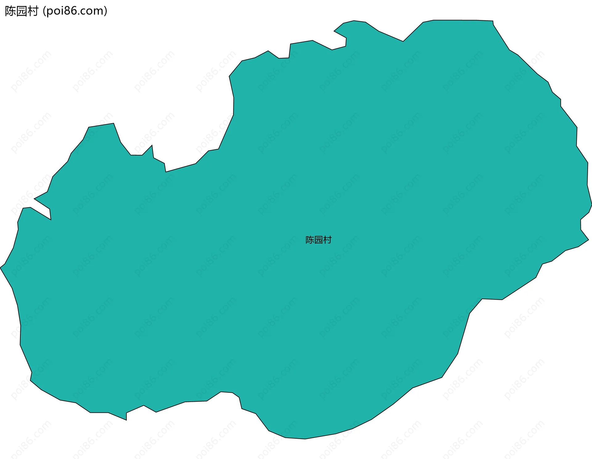 陈园村边界地图