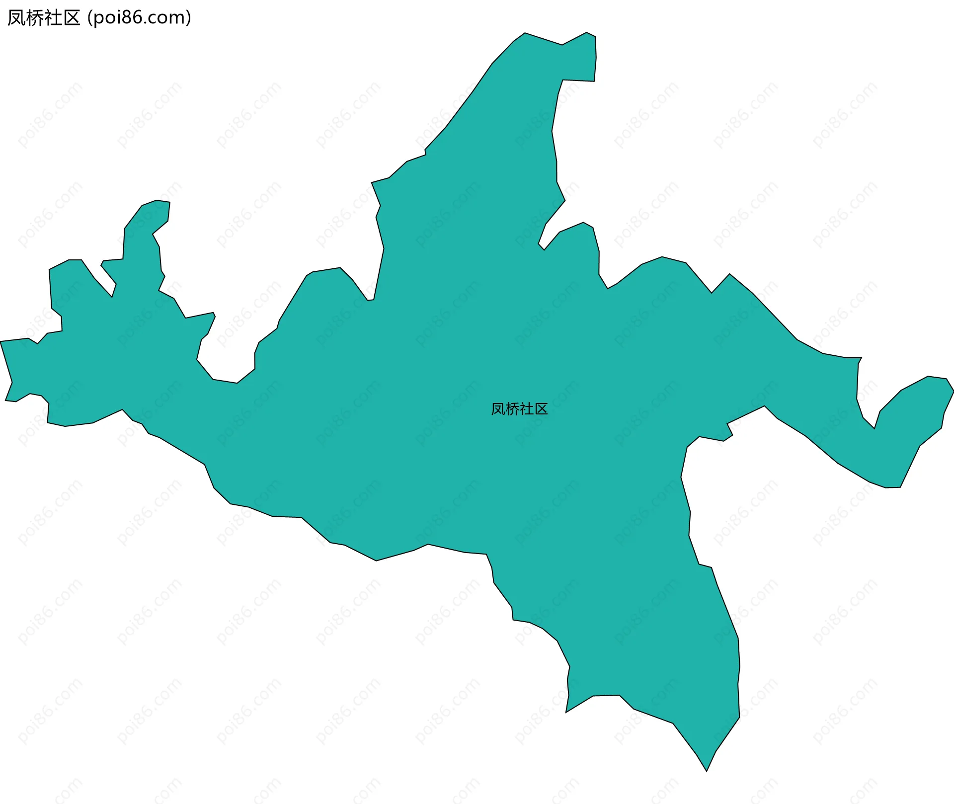 凤桥社区边界地图