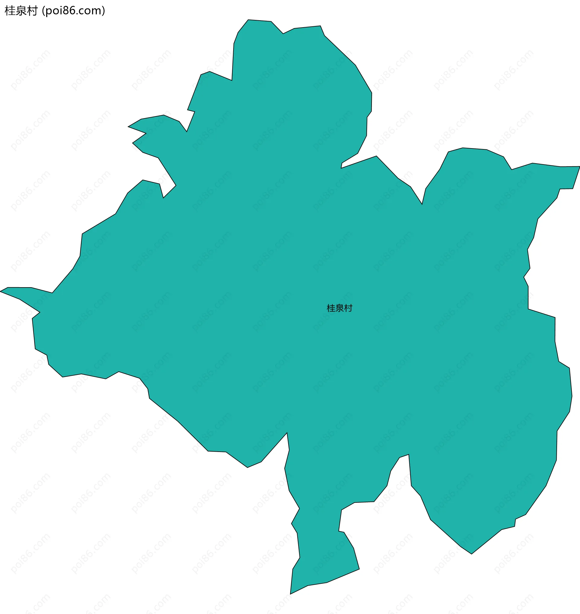 桂泉村边界地图