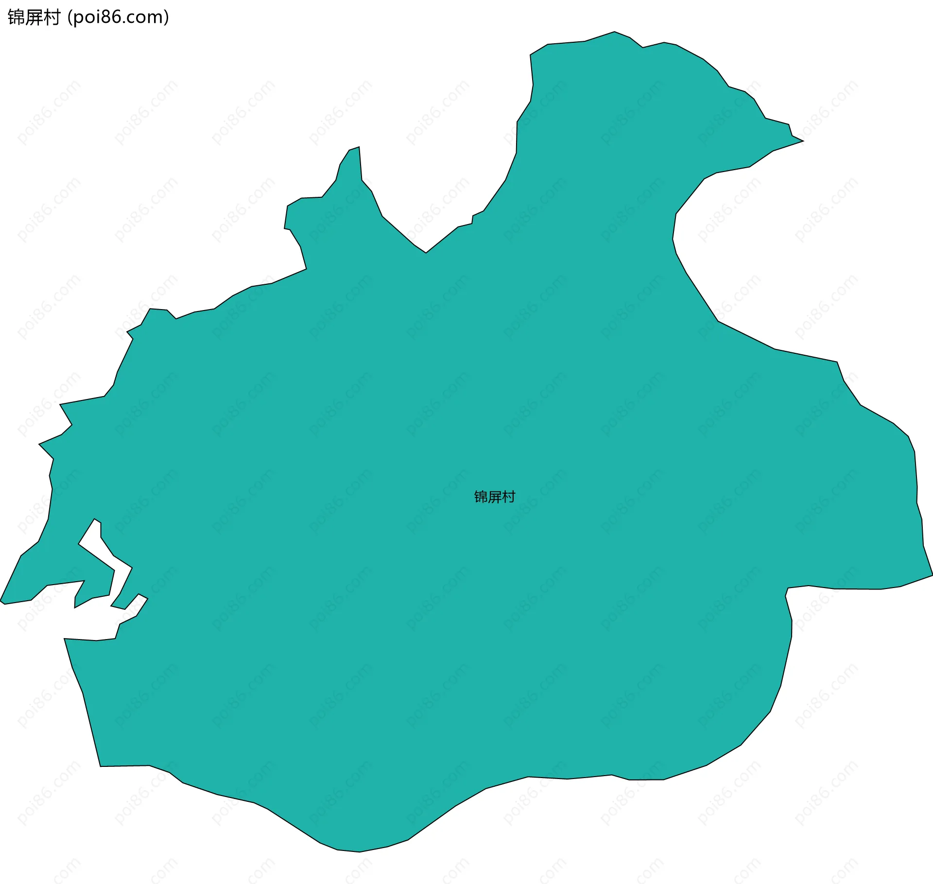 锦屏村边界地图