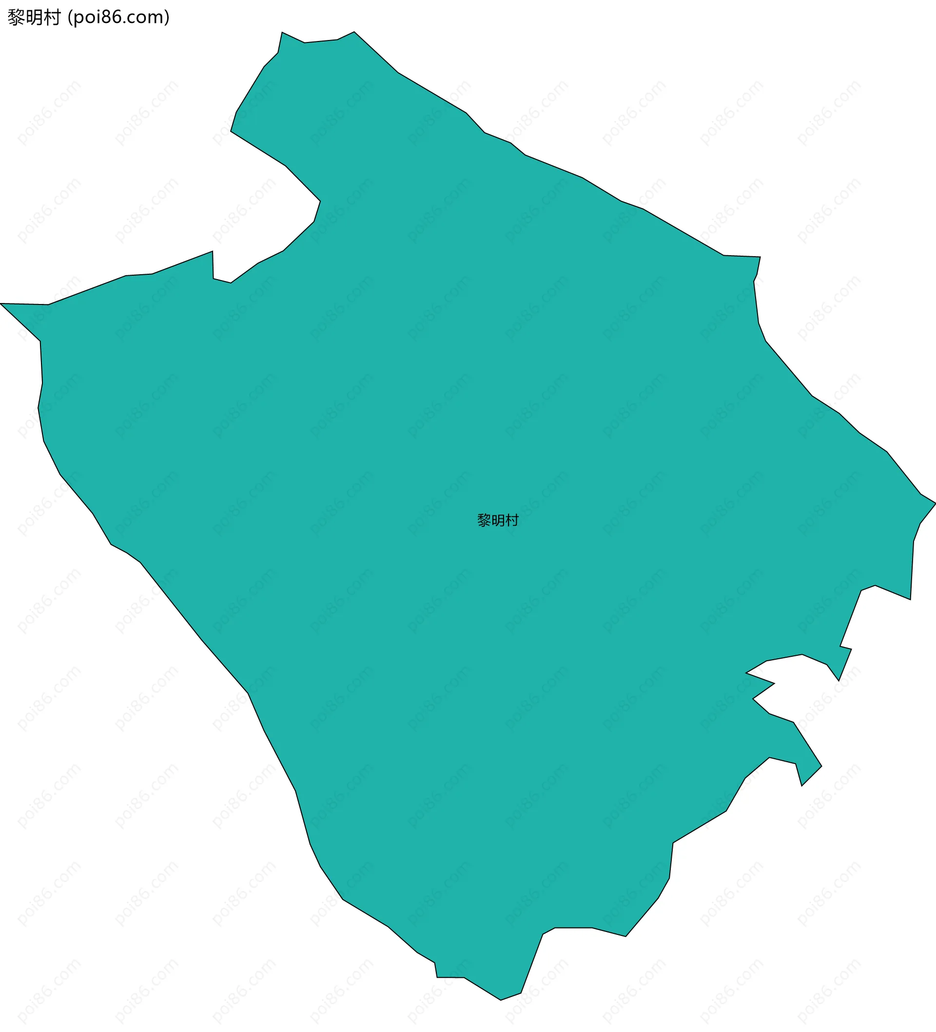 黎明村边界地图