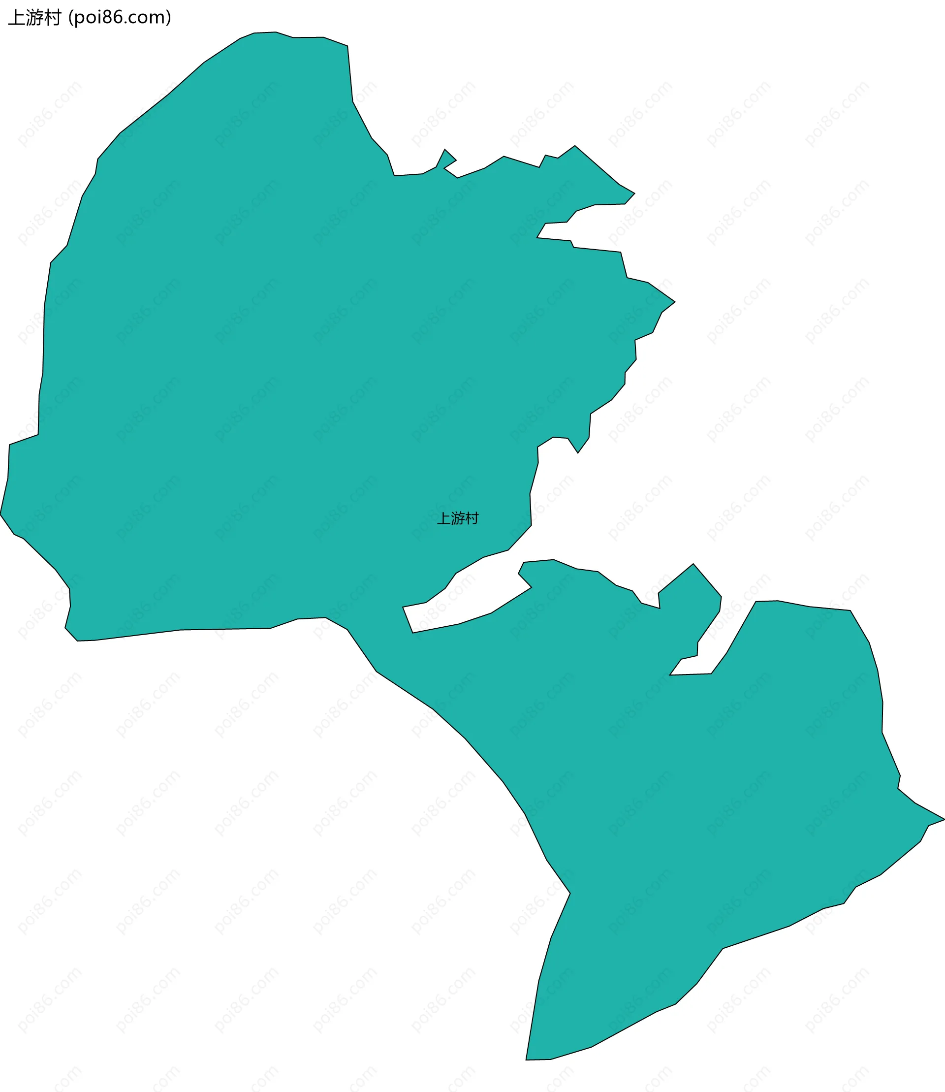 上游村边界地图