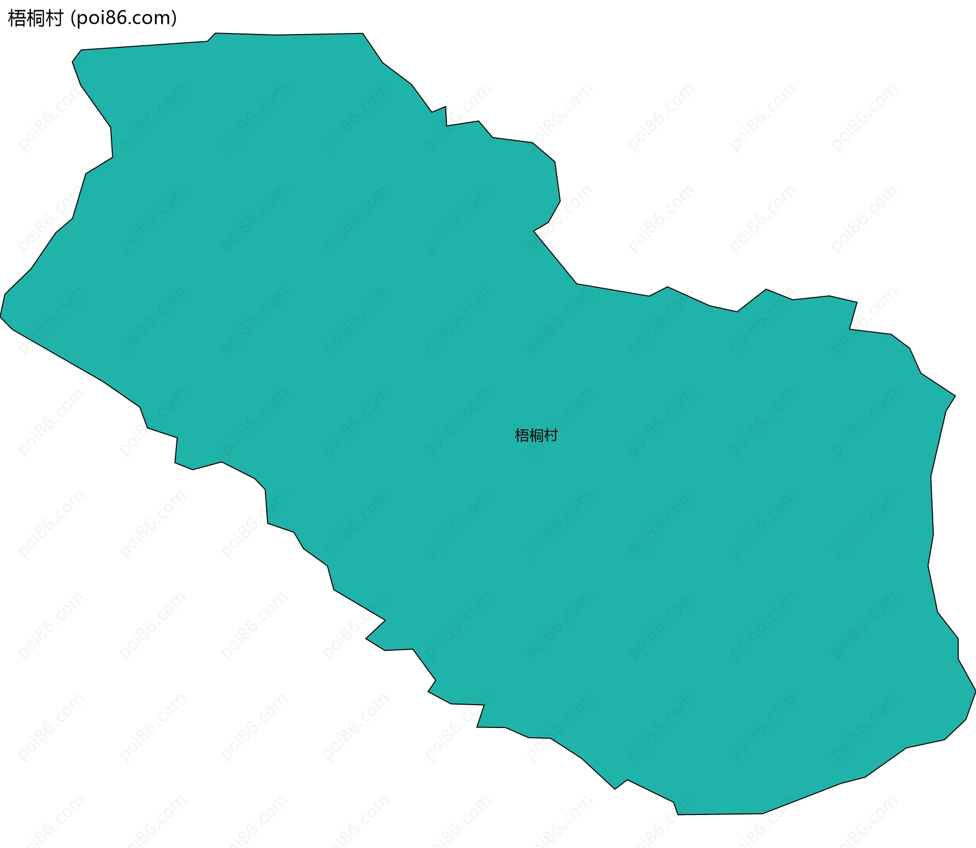 梧桐村边界地图