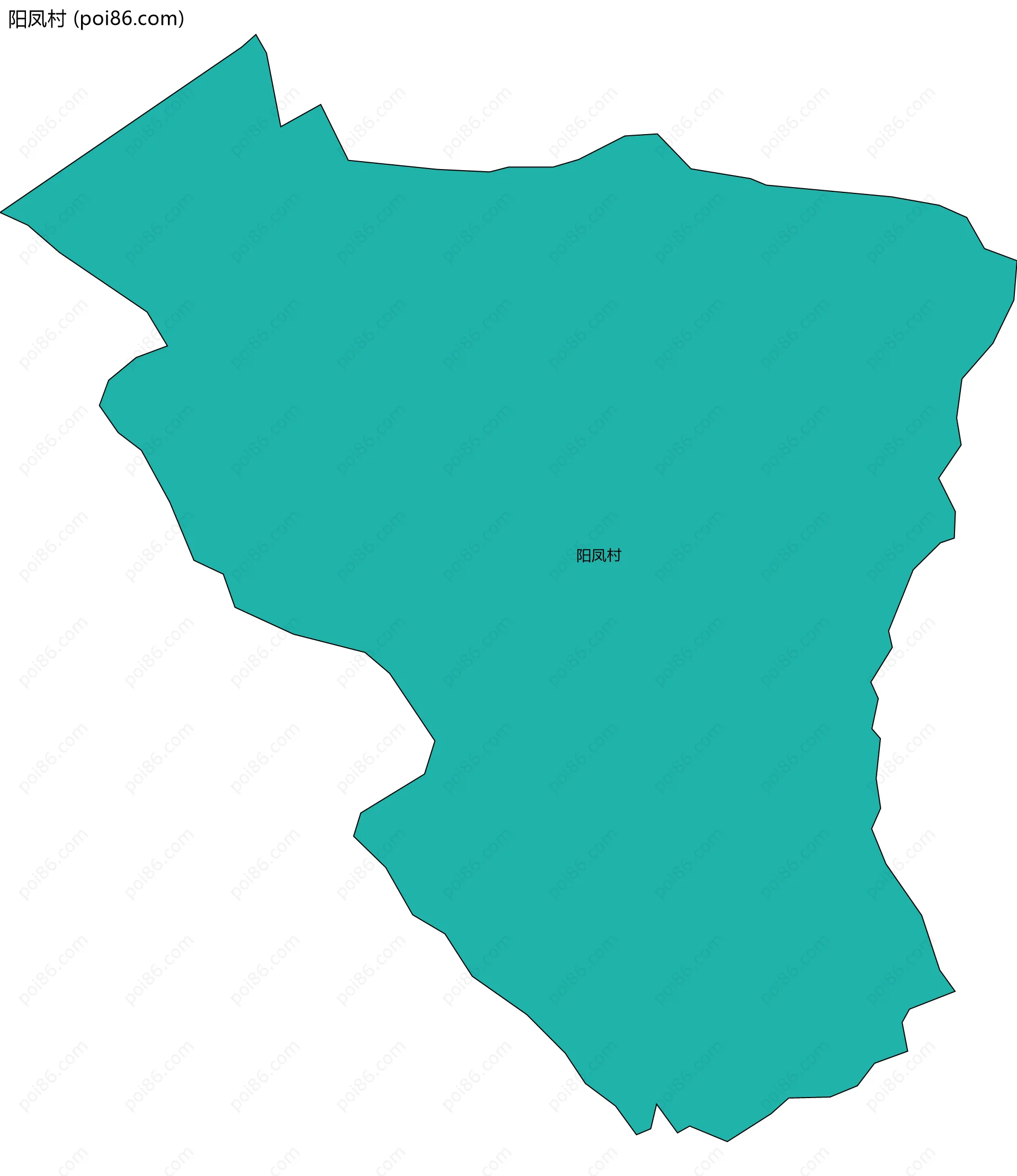阳凤村边界地图