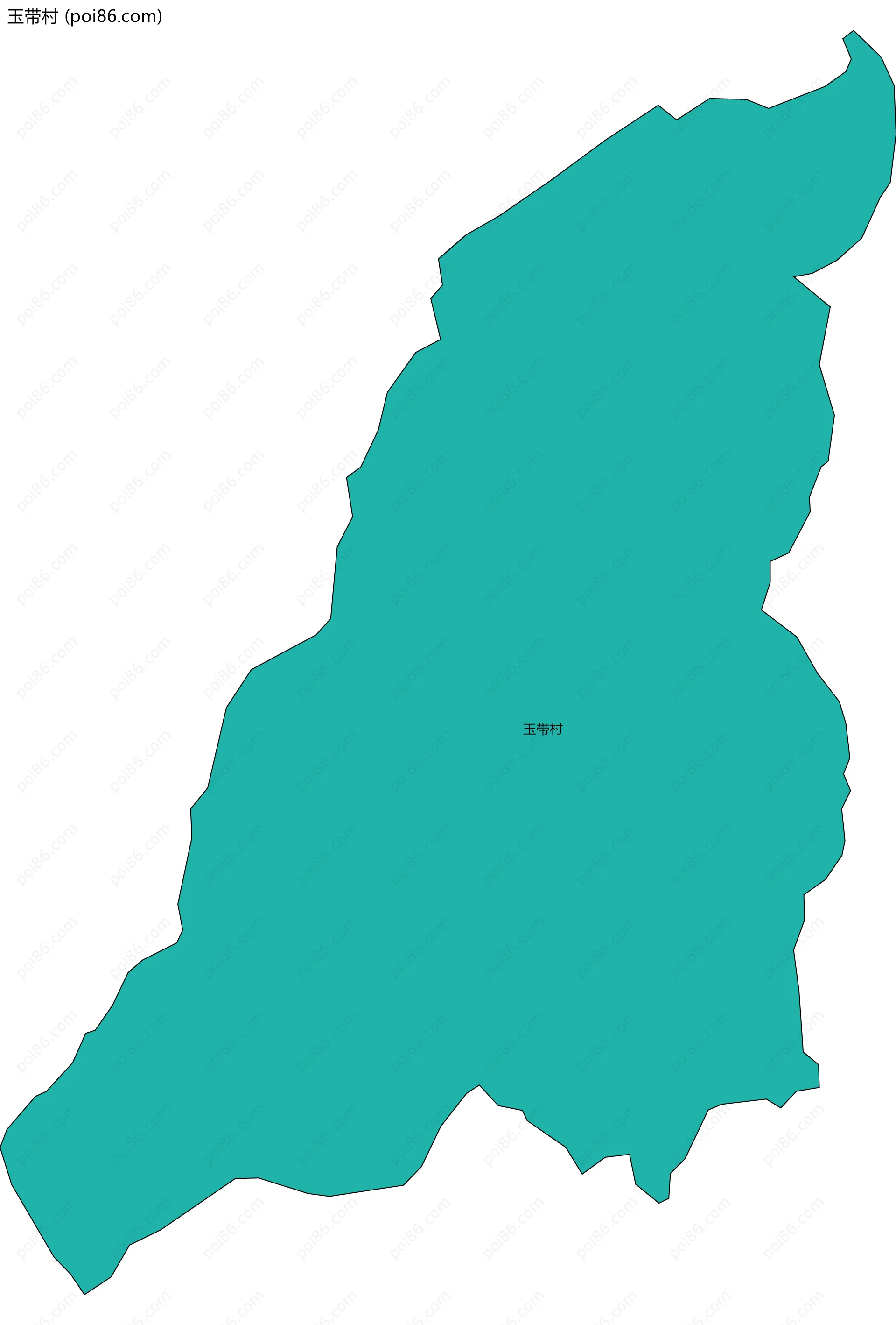 玉带村边界地图