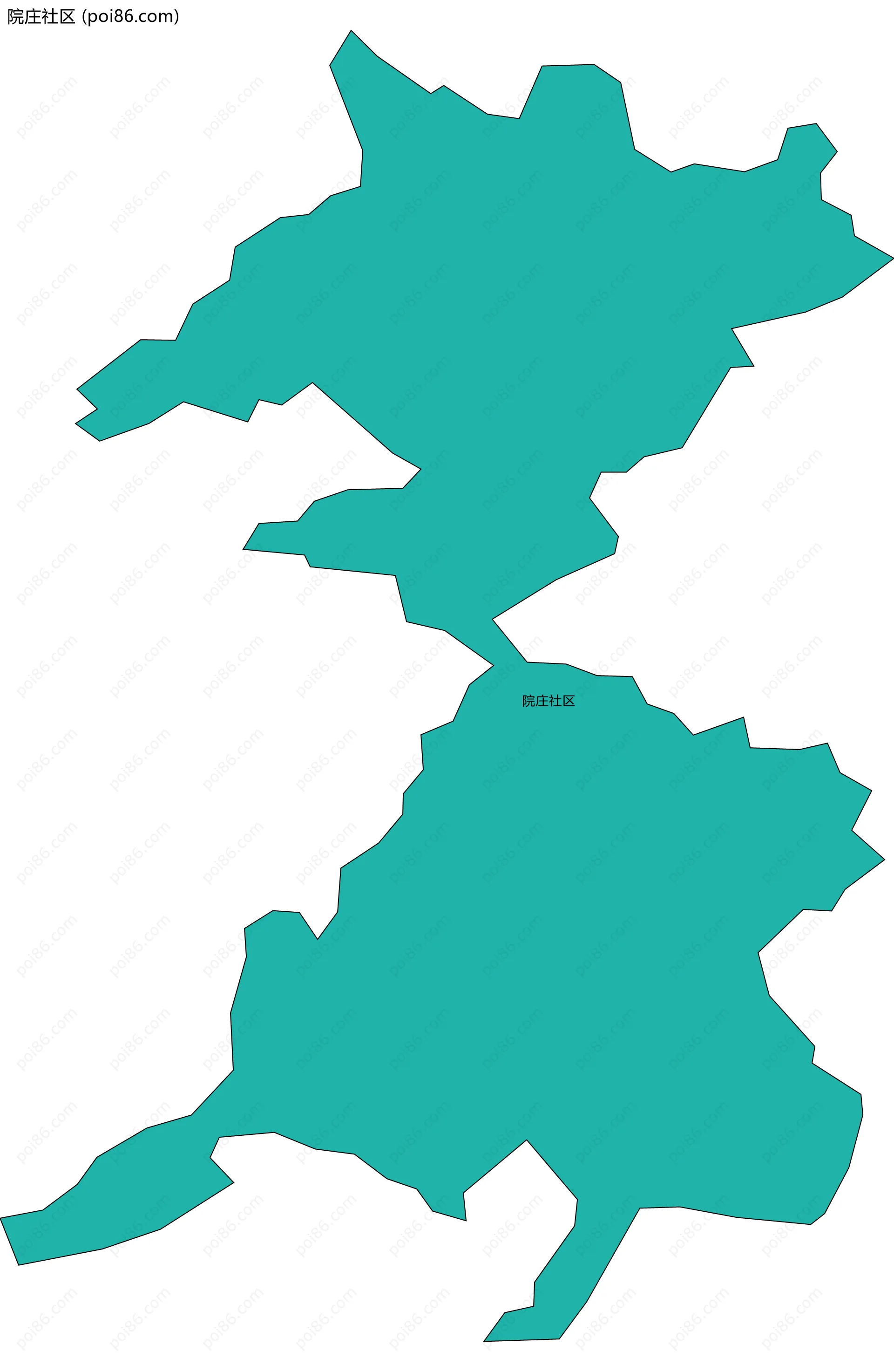 院庄社区边界地图