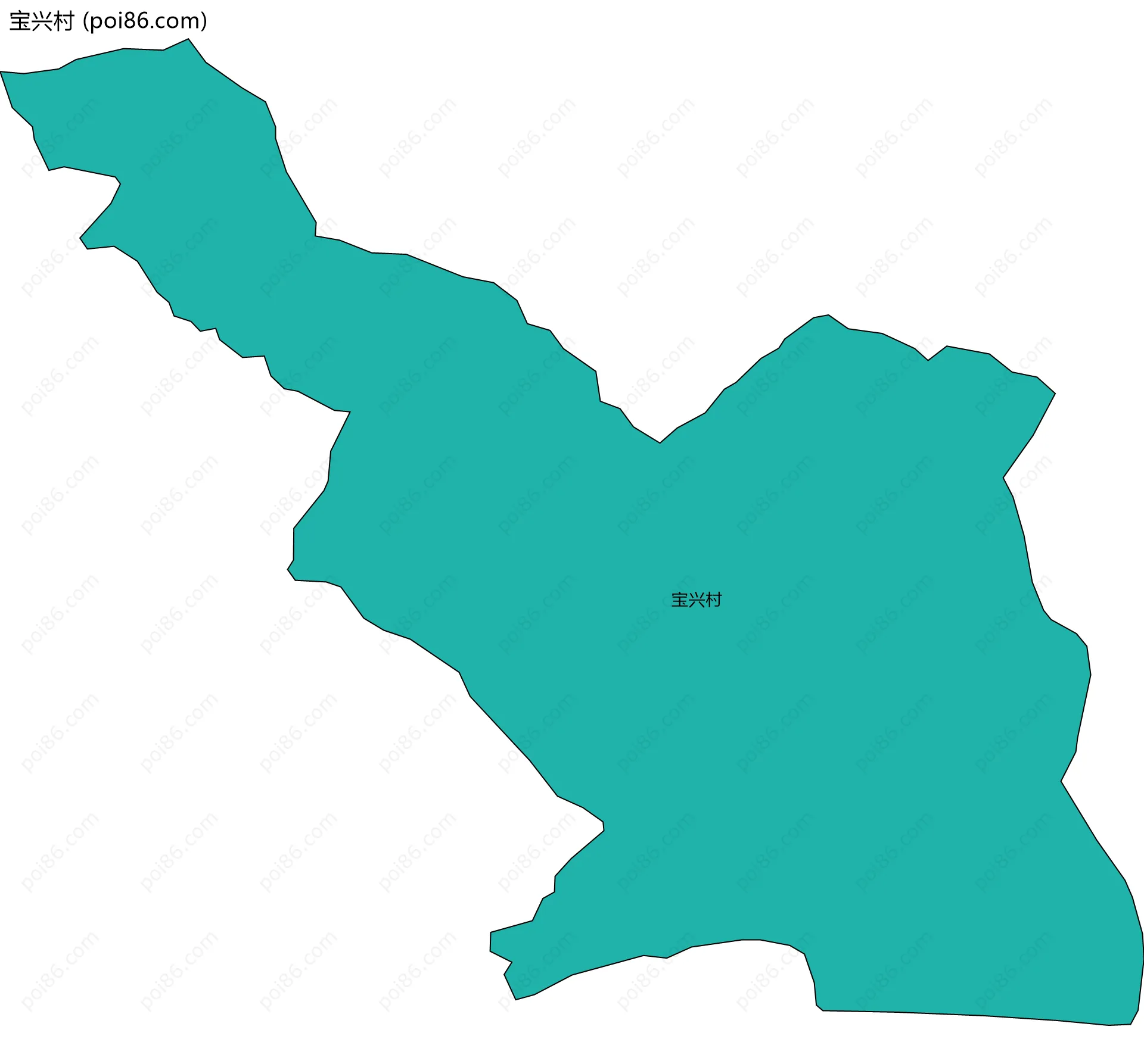 宝兴村边界地图