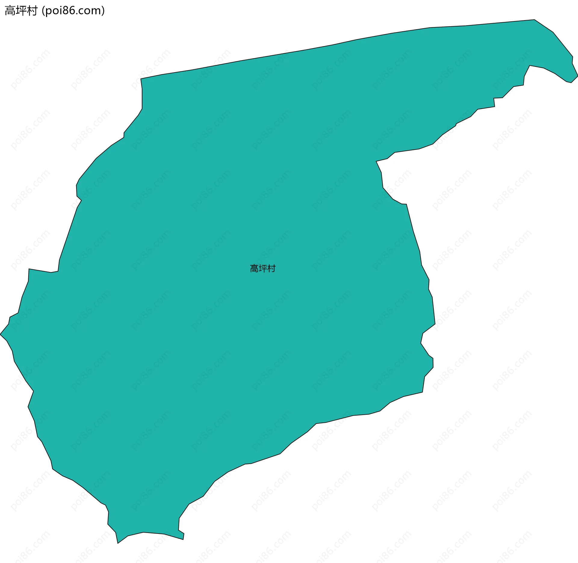 高坪村边界地图