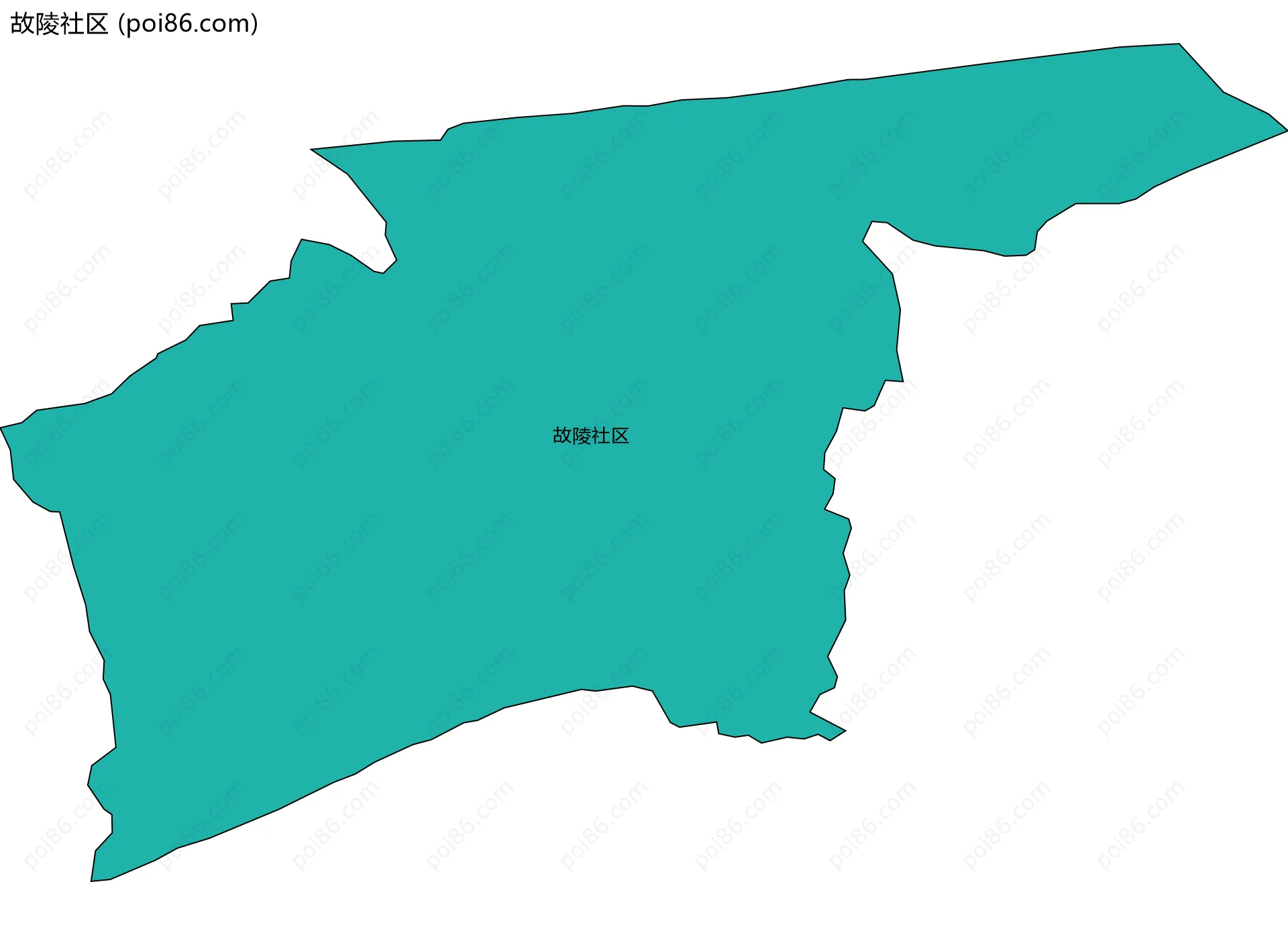 故陵社区边界地图