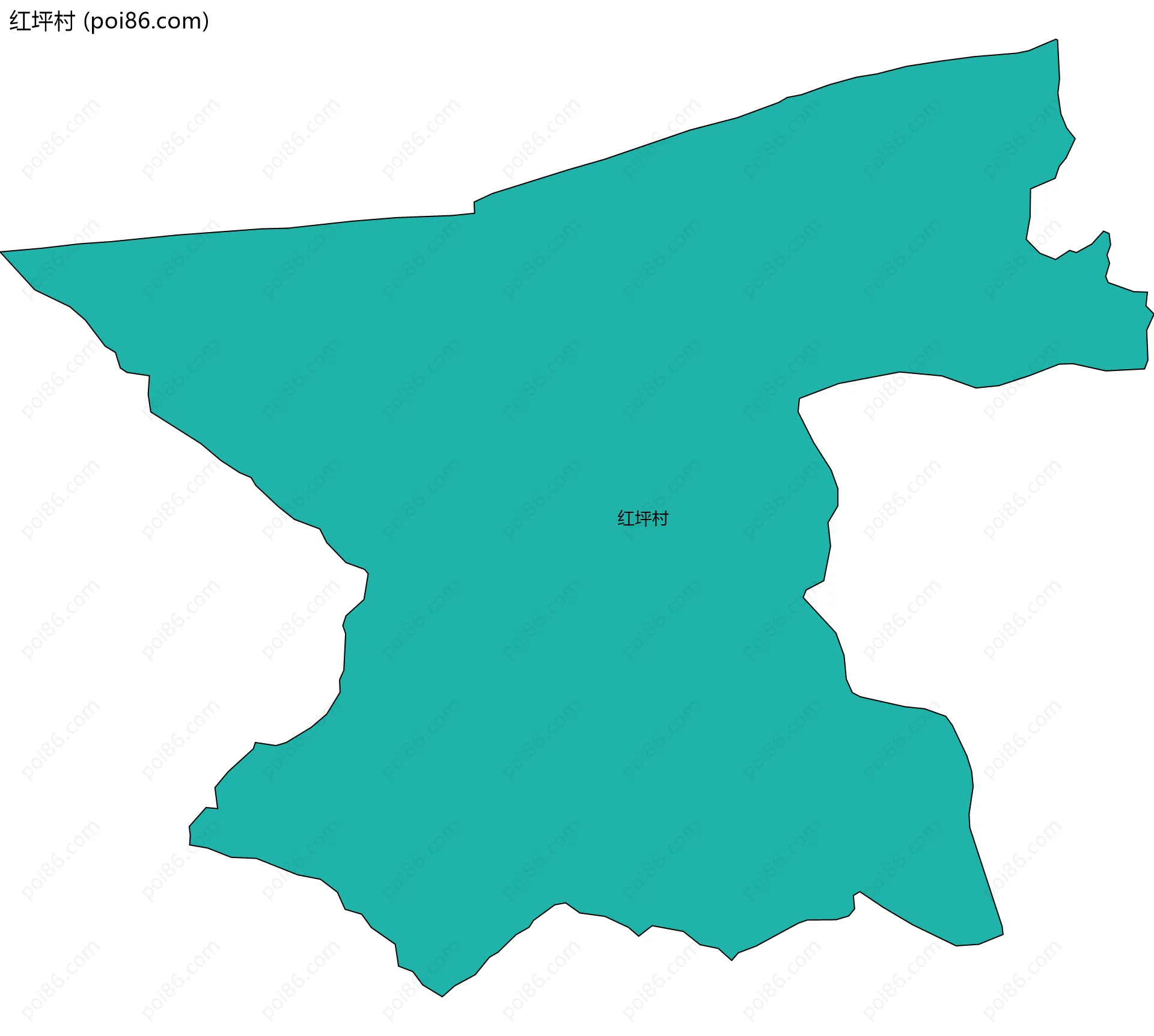 红坪村边界地图