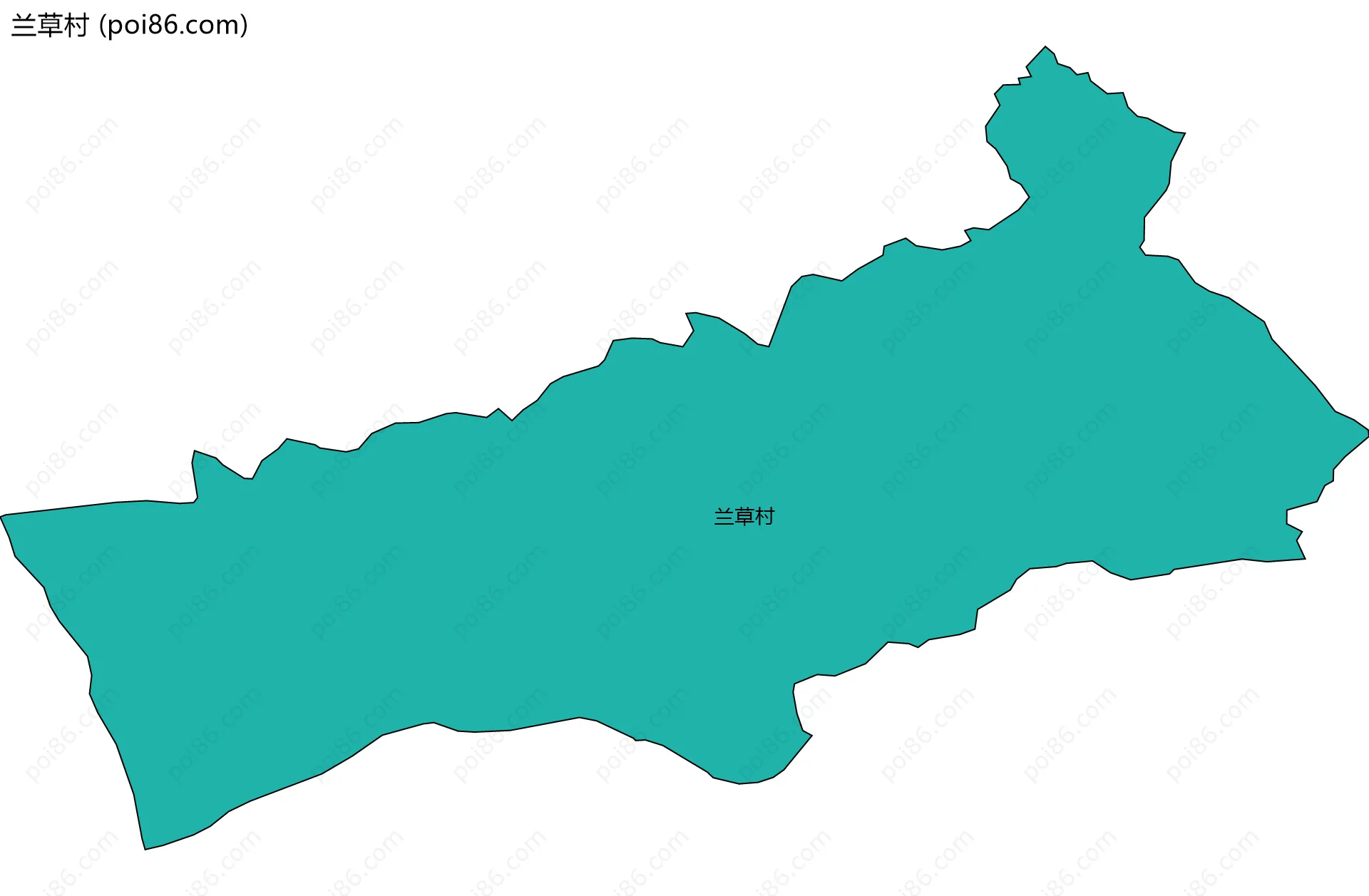 兰草村边界地图