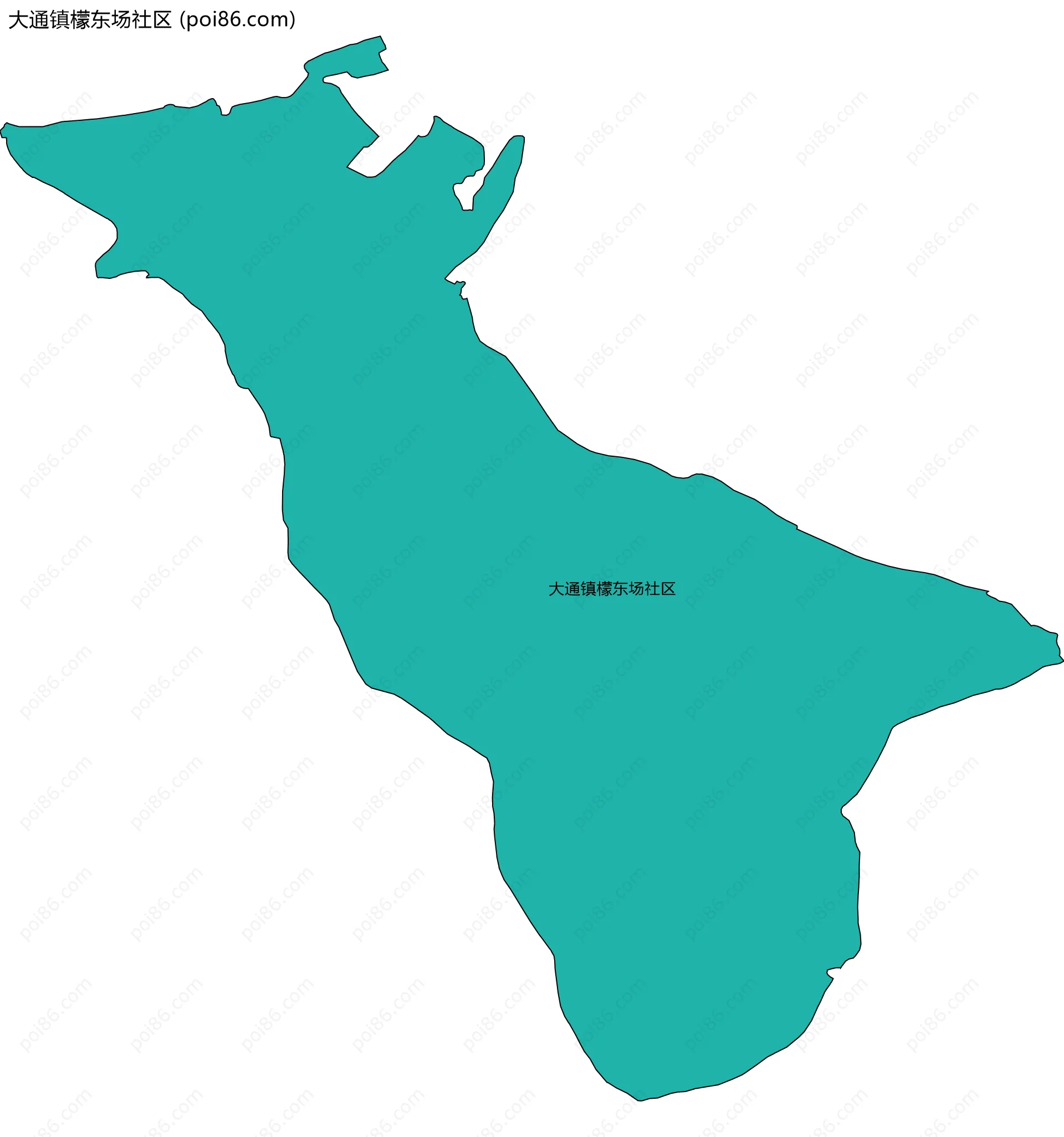 大通镇檬东场社区边界地图