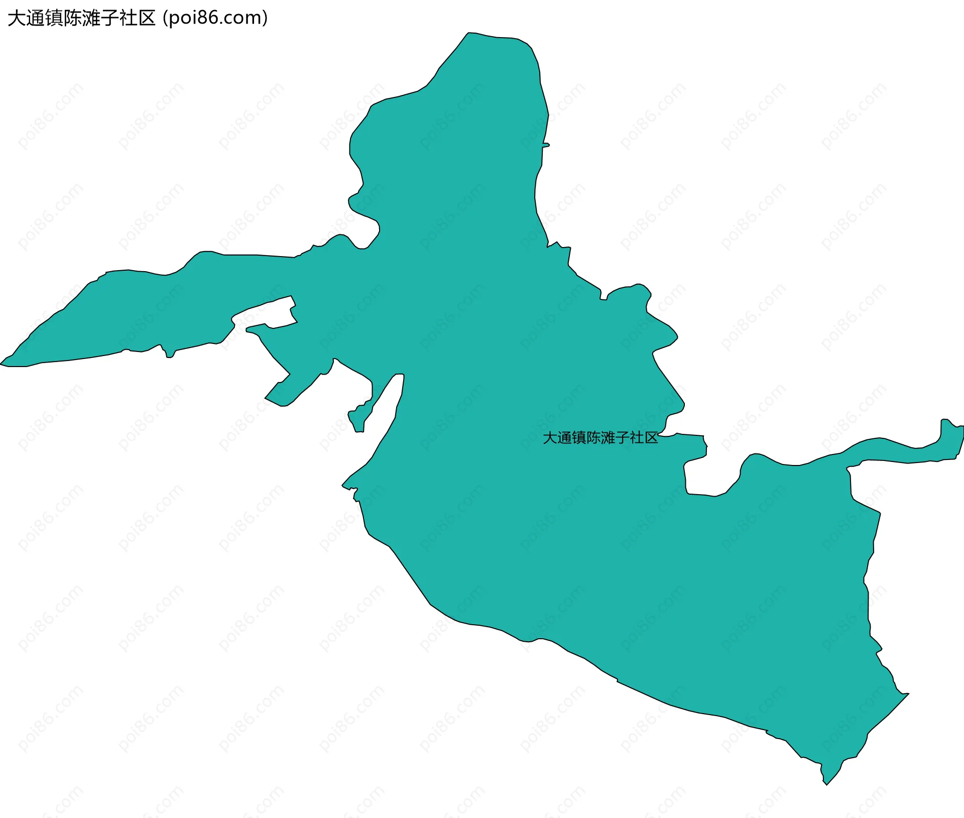 大通镇陈滩子社区边界地图