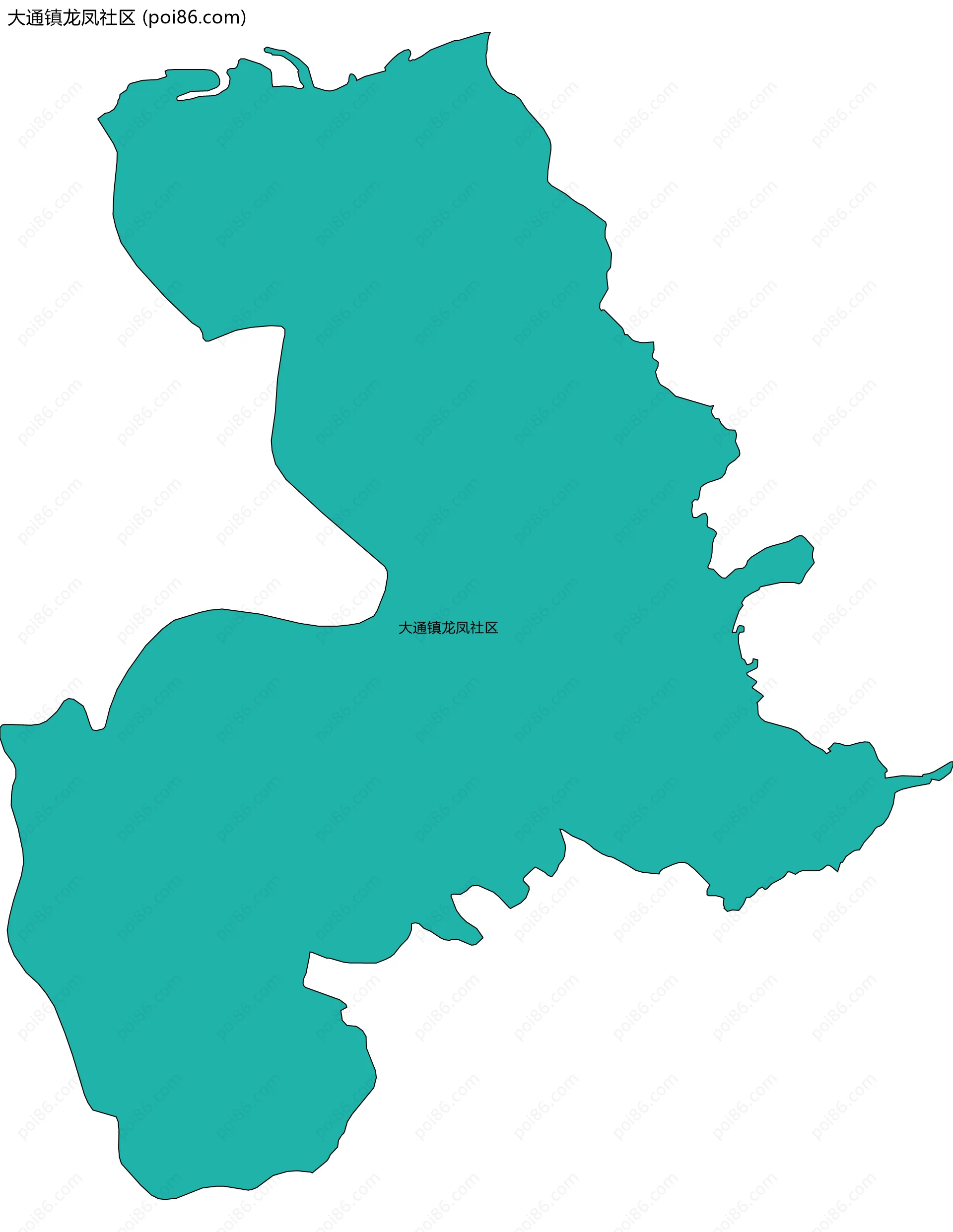 大通镇龙凤社区边界地图