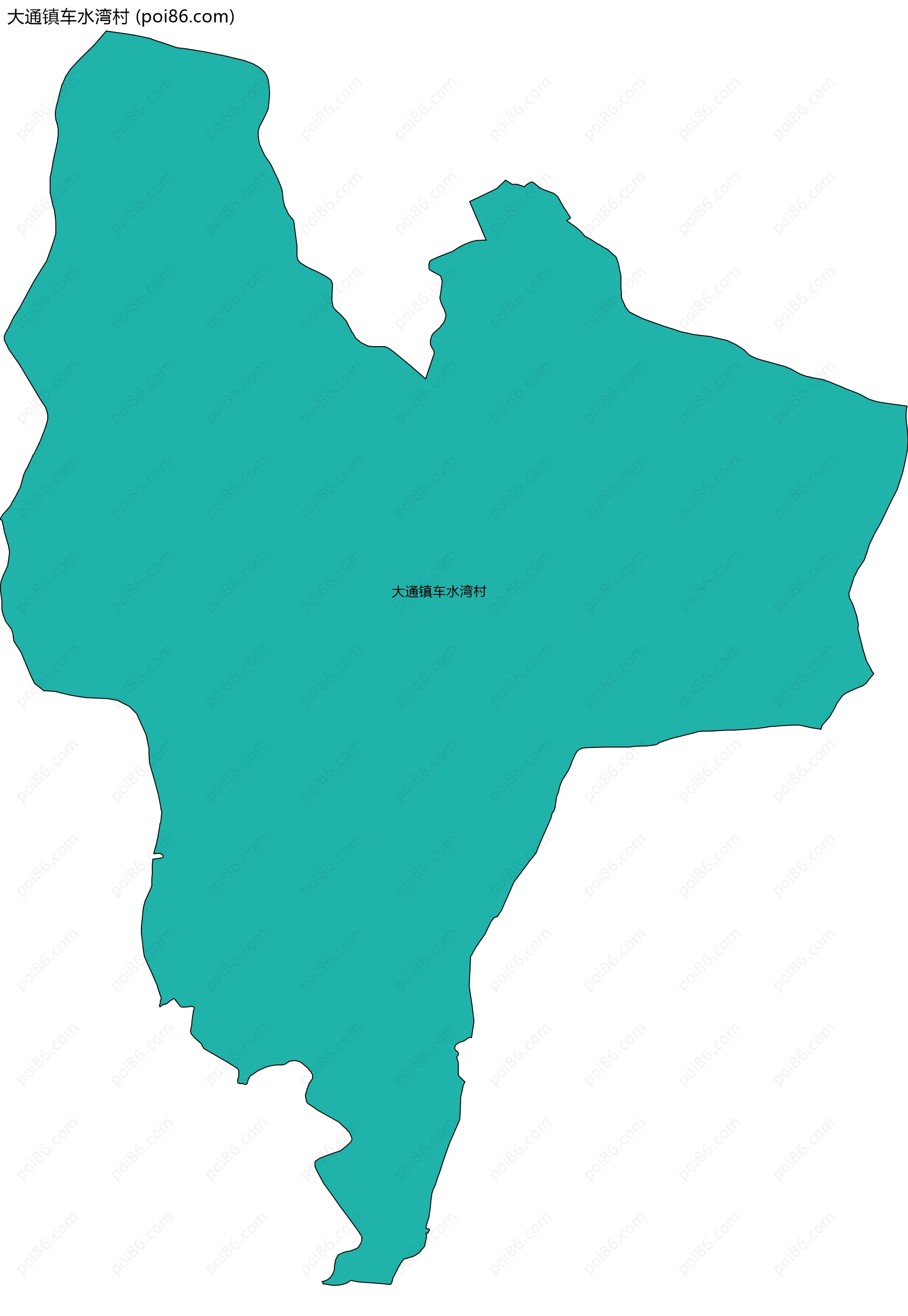 大通镇车水湾村边界地图