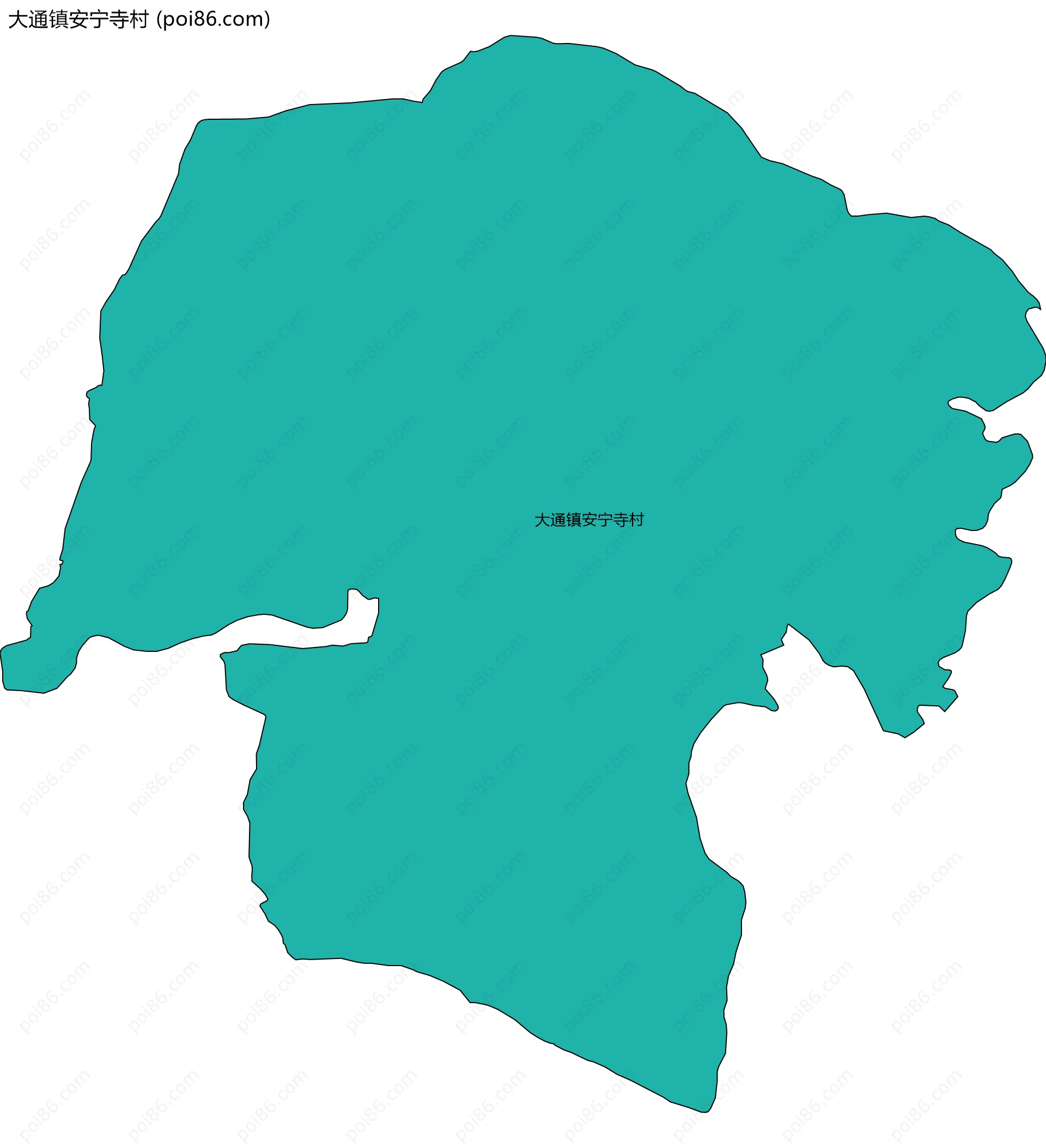 大通镇安宁寺村边界地图
