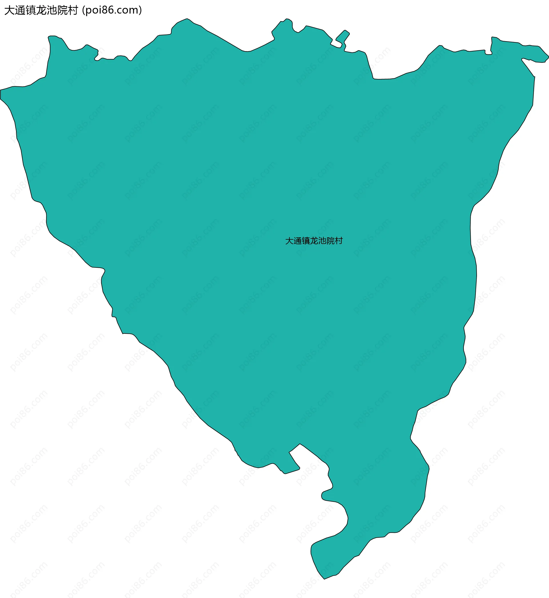 大通镇龙池院村边界地图
