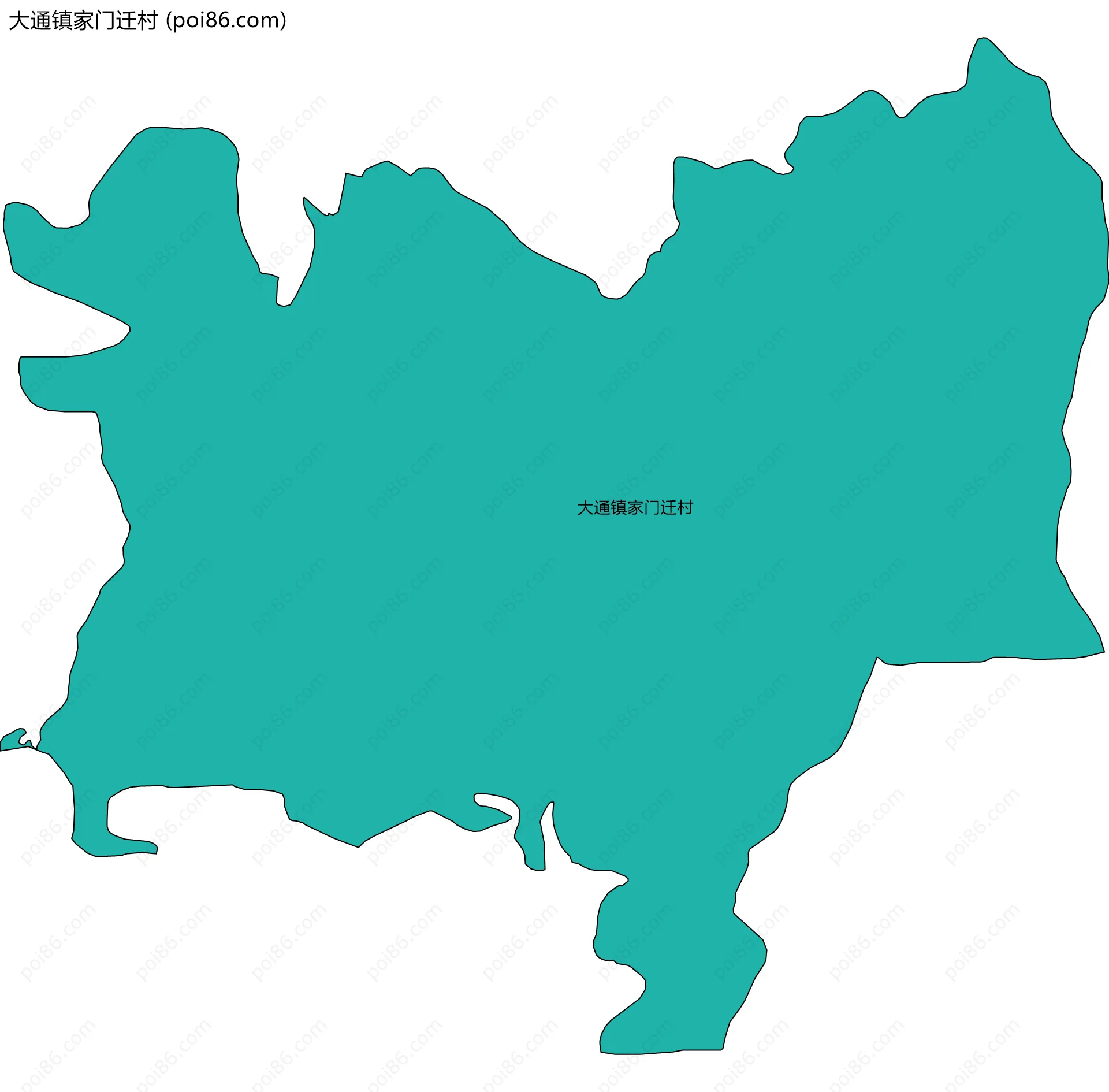 大通镇家门迁村边界地图