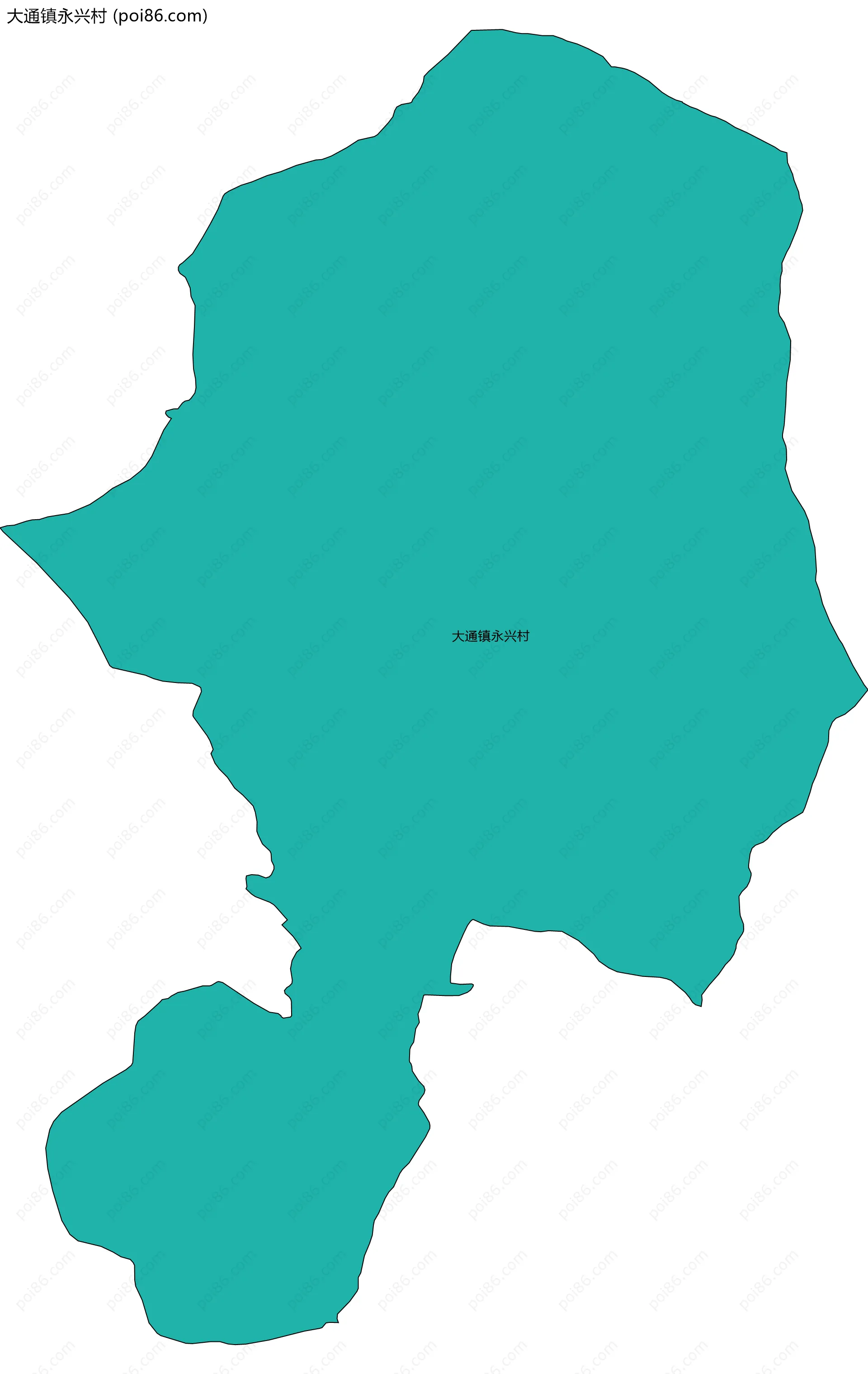 大通镇永兴村边界地图