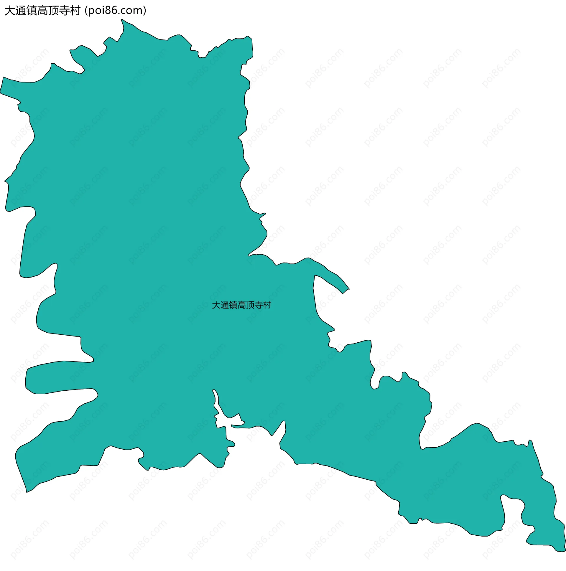 大通镇高顶寺村边界地图