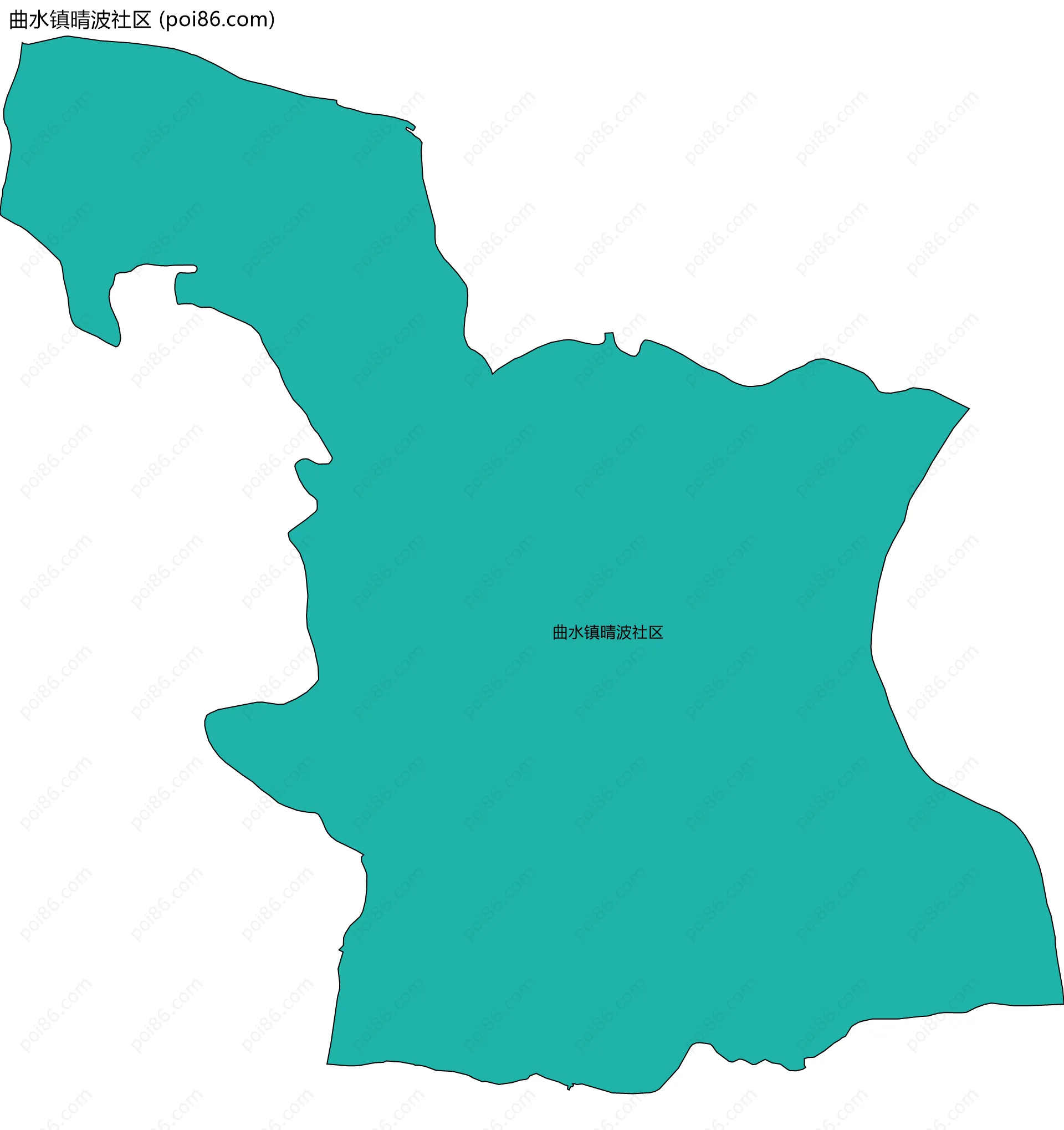 曲水镇晴波社区边界地图