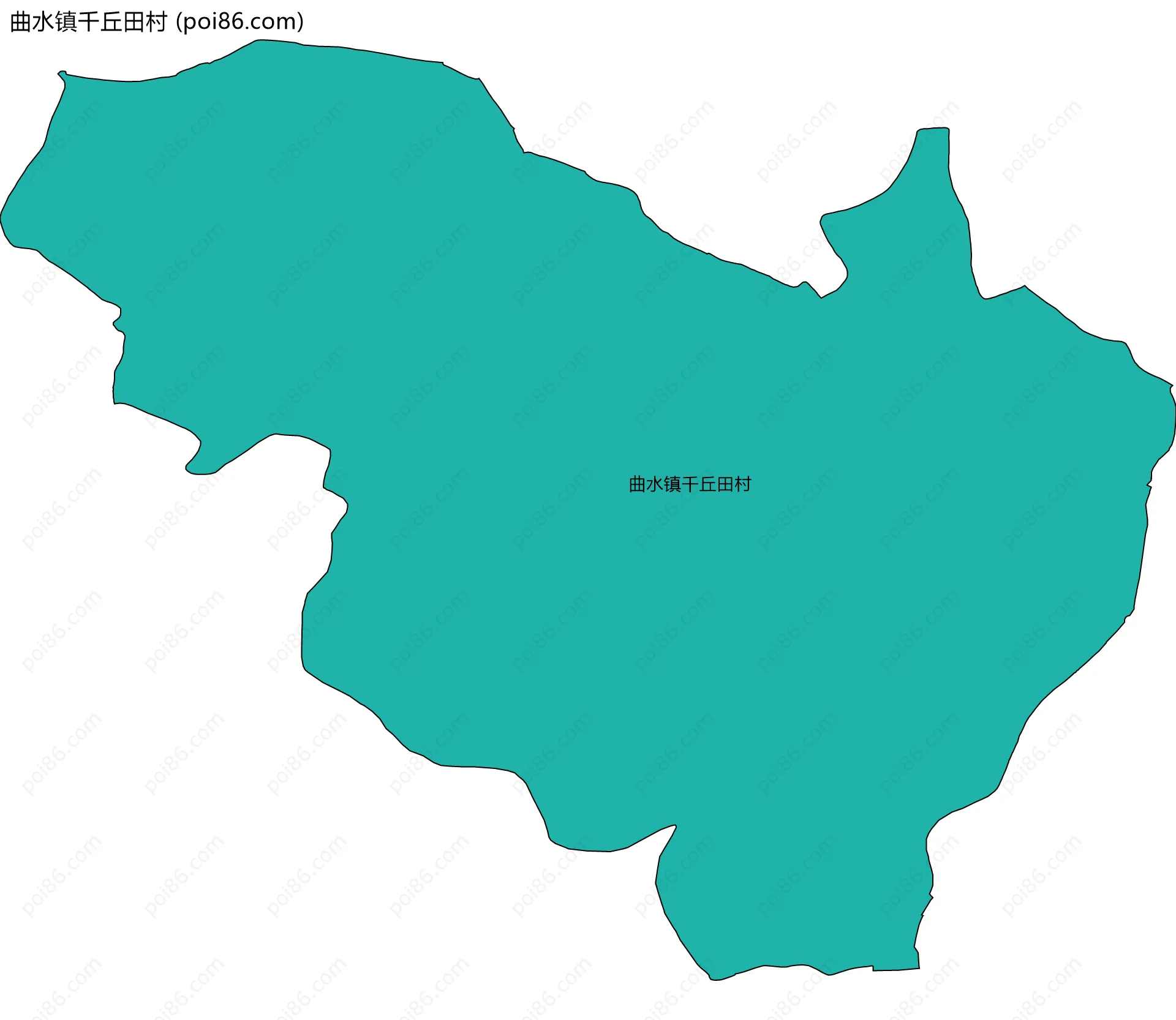 曲水镇千丘田村边界地图
