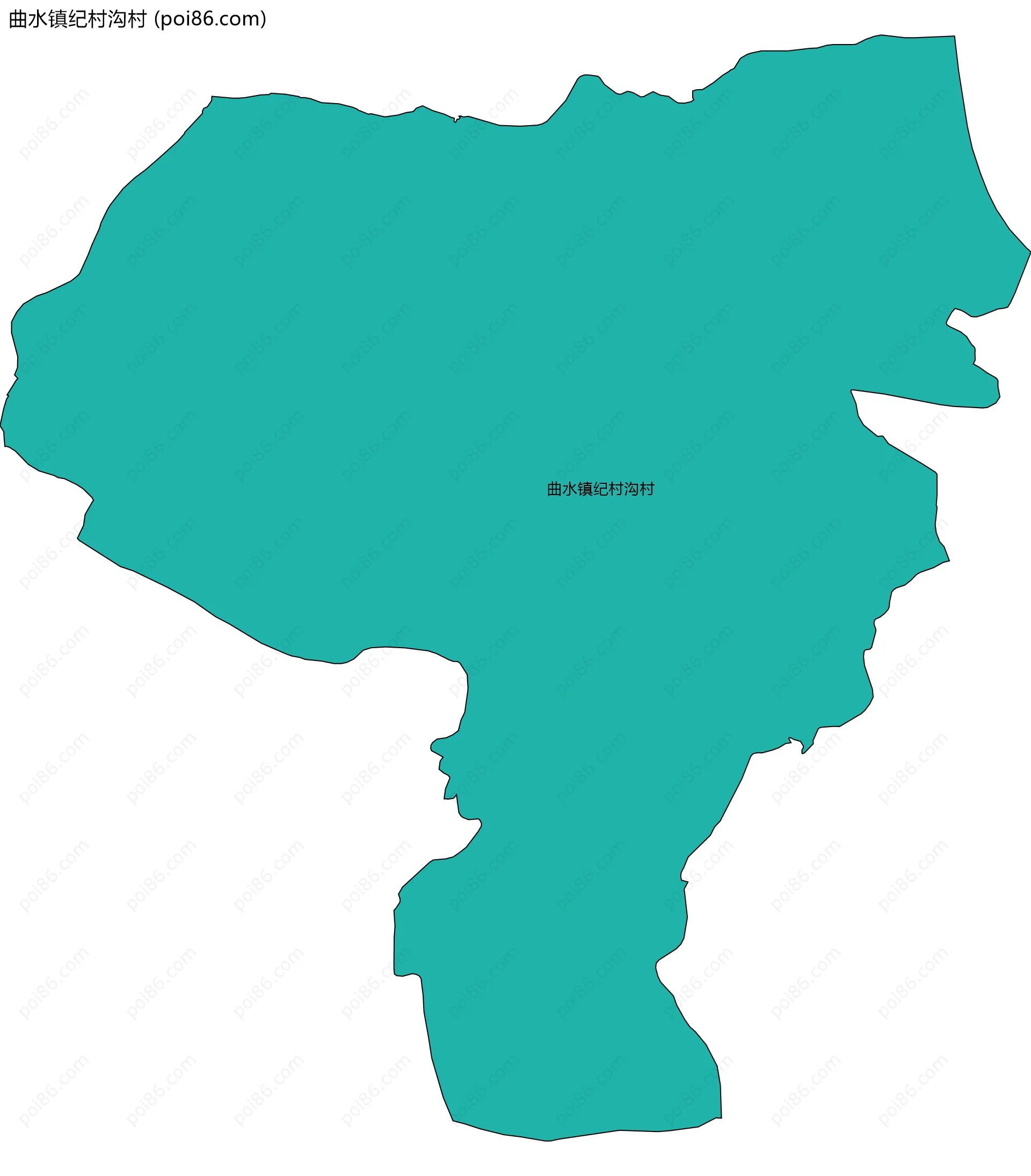 曲水镇纪村沟村边界地图