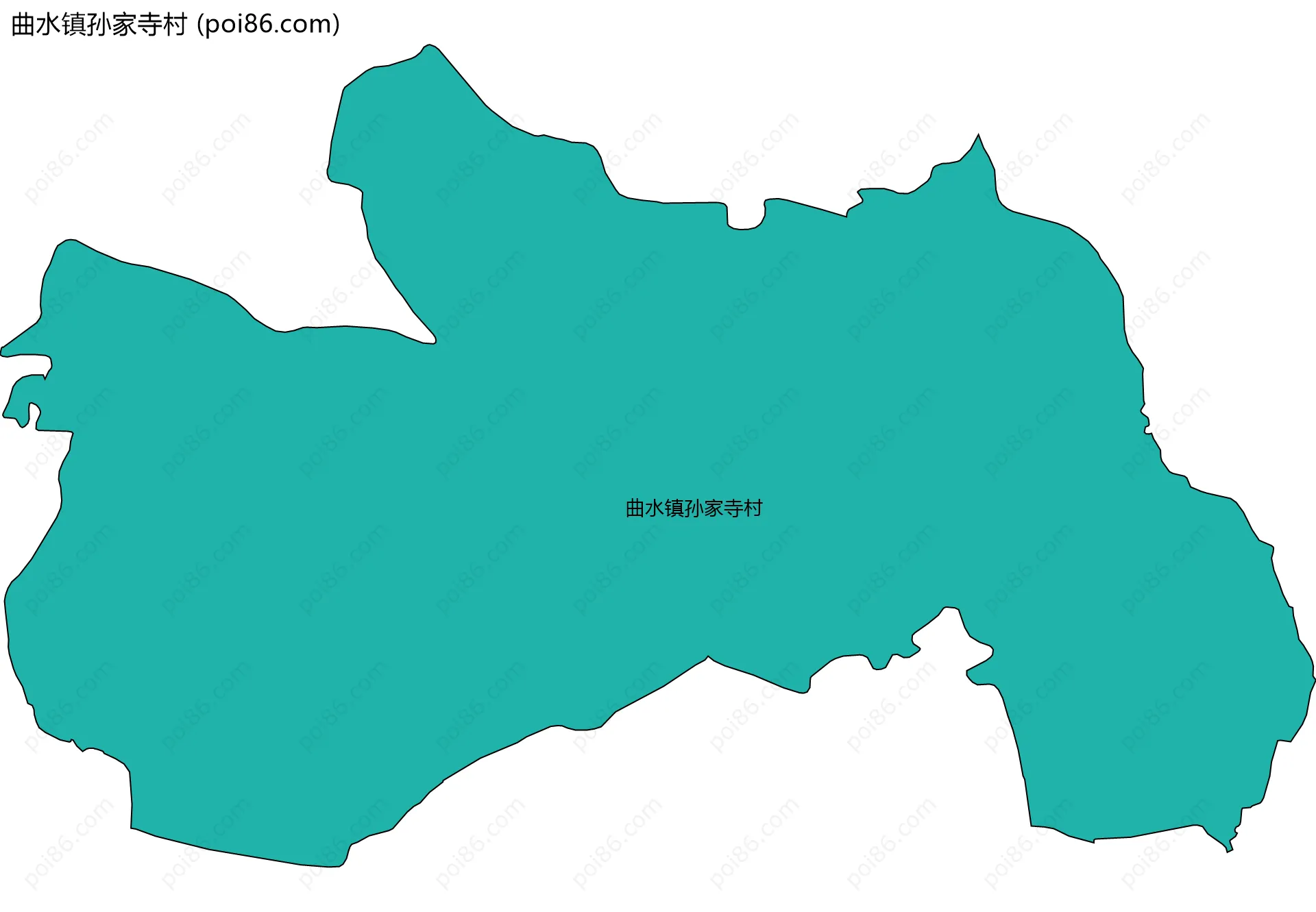 曲水镇孙家寺村边界地图