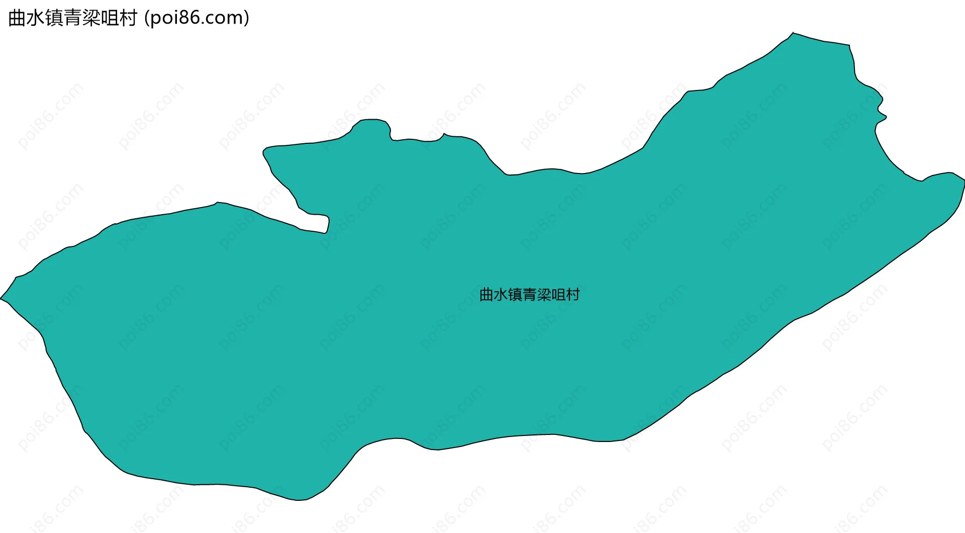 曲水镇青梁咀村边界地图