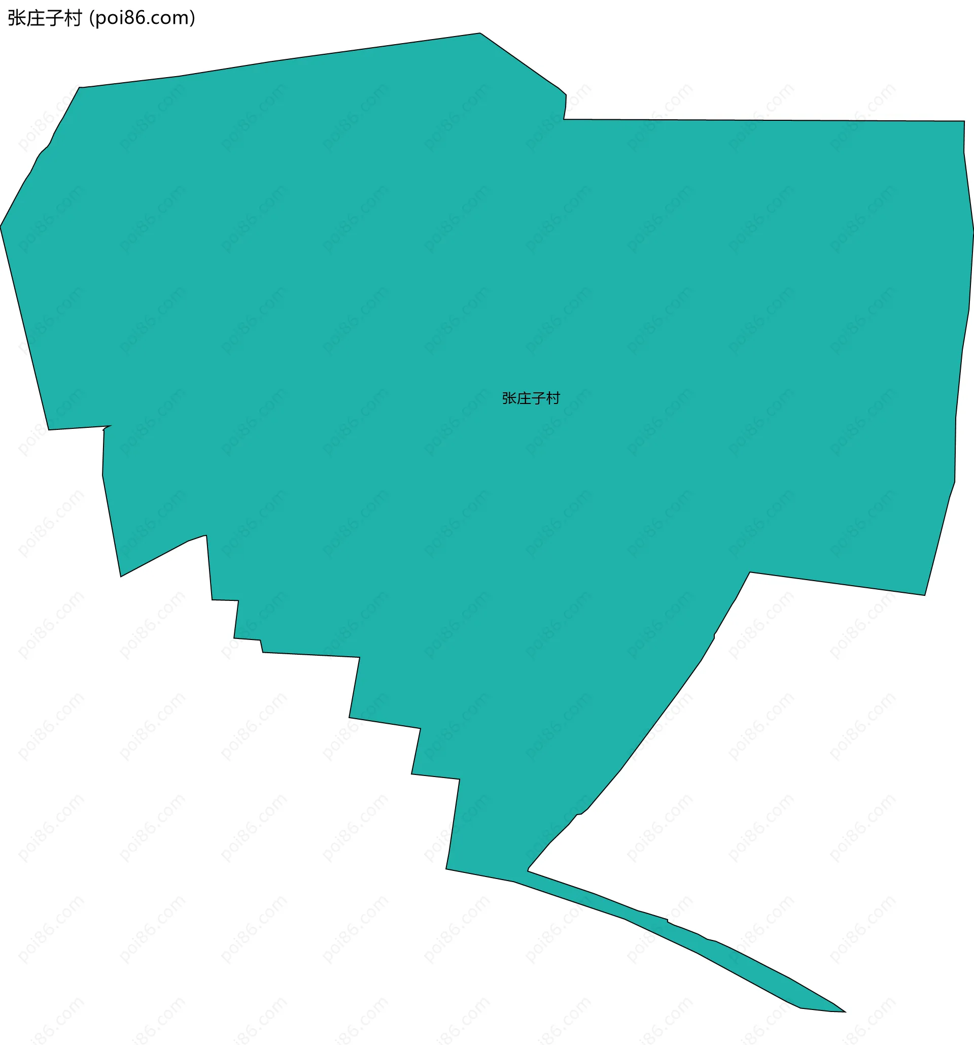 张庄子村边界地图