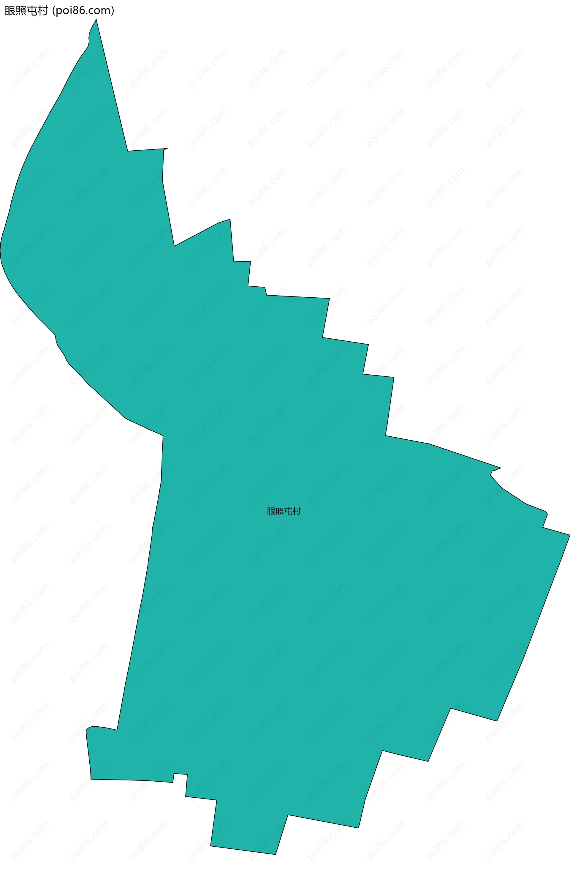 眼照屯村边界地图