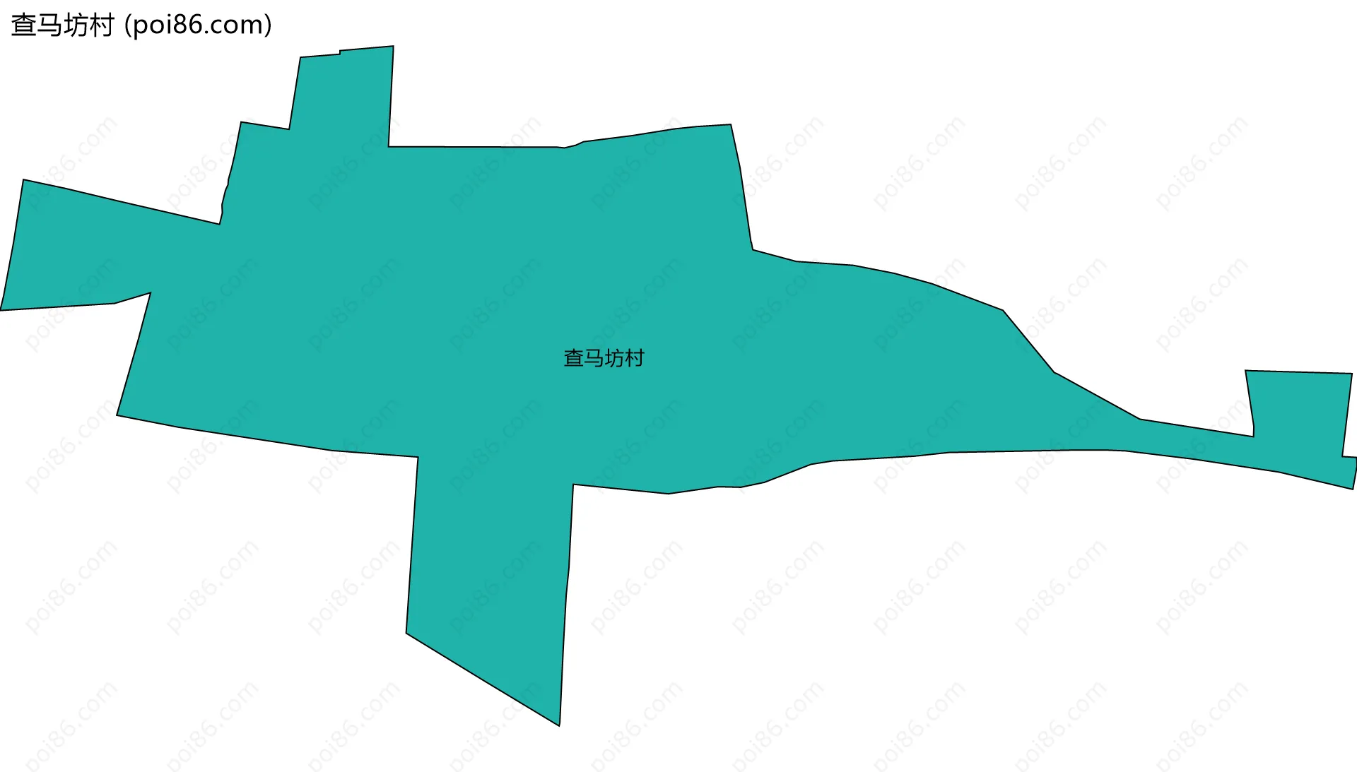 查马坊村边界地图