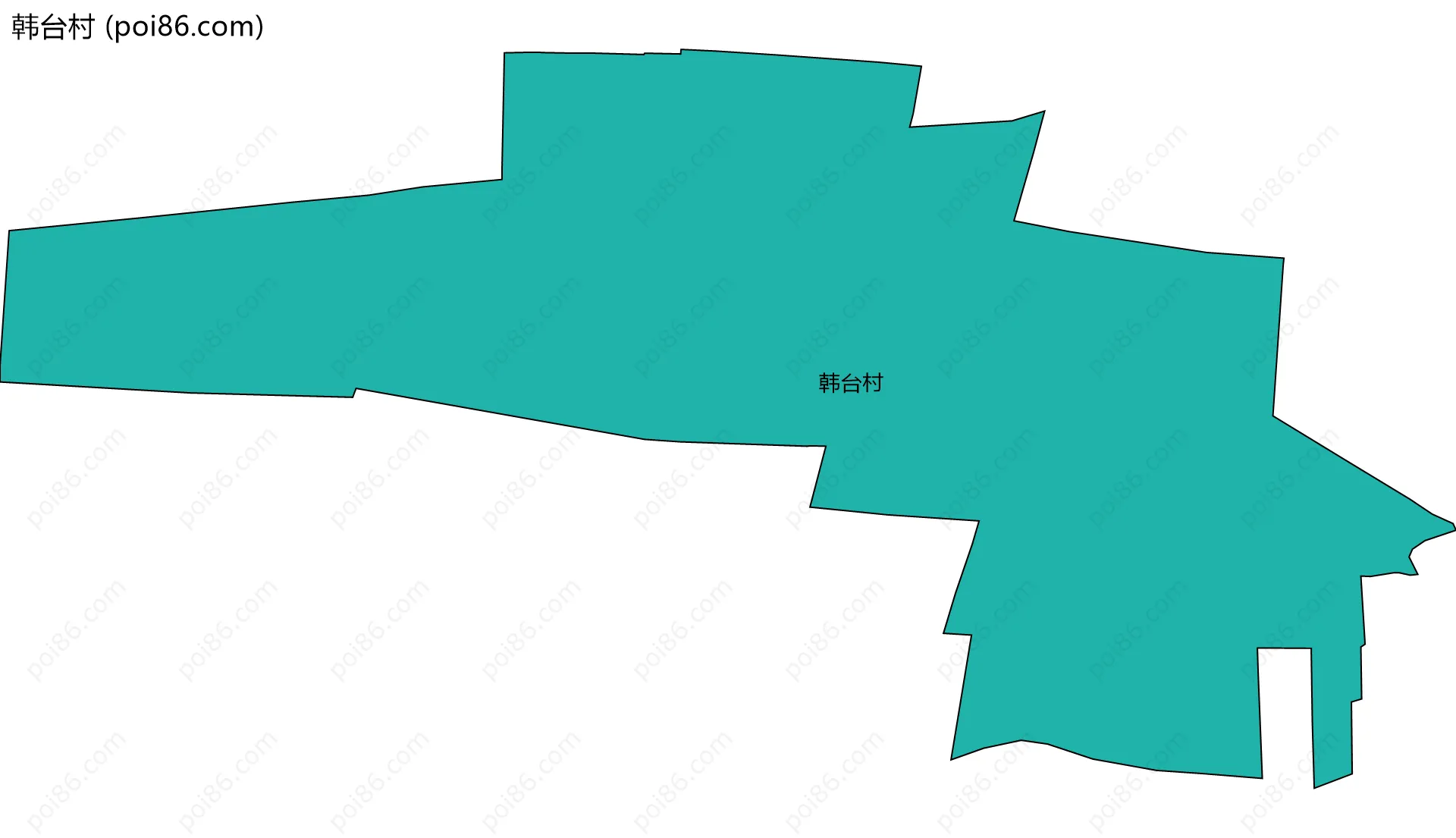 韩台村边界地图