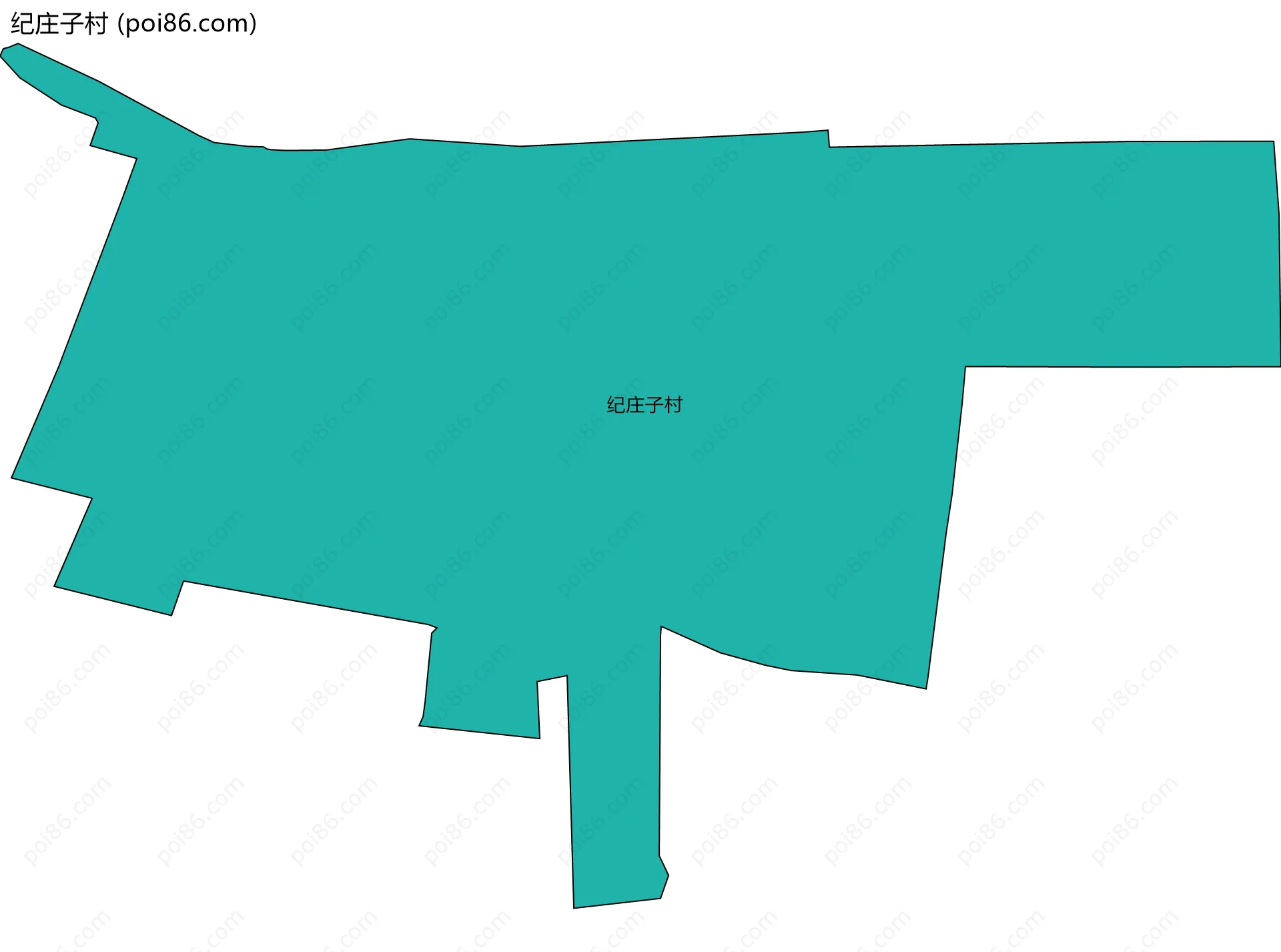 纪庄子村边界地图