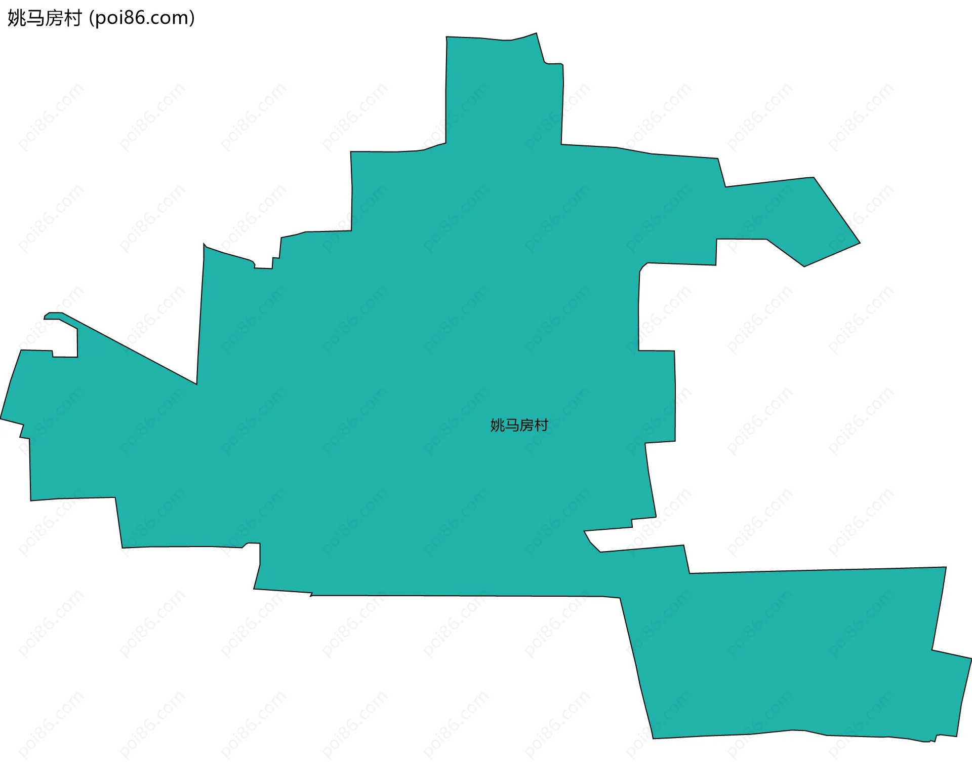 姚马房村边界地图
