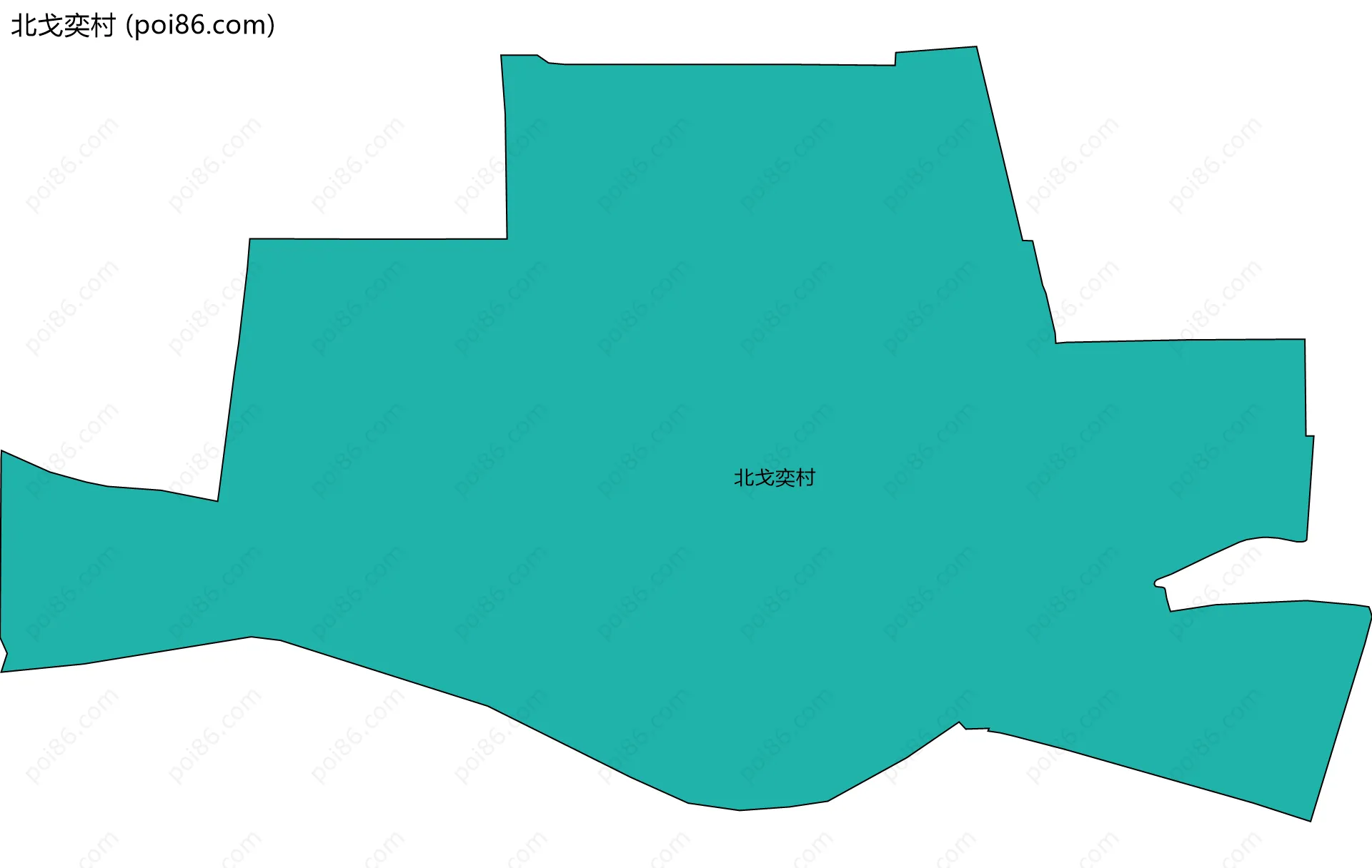 北戈奕村边界地图