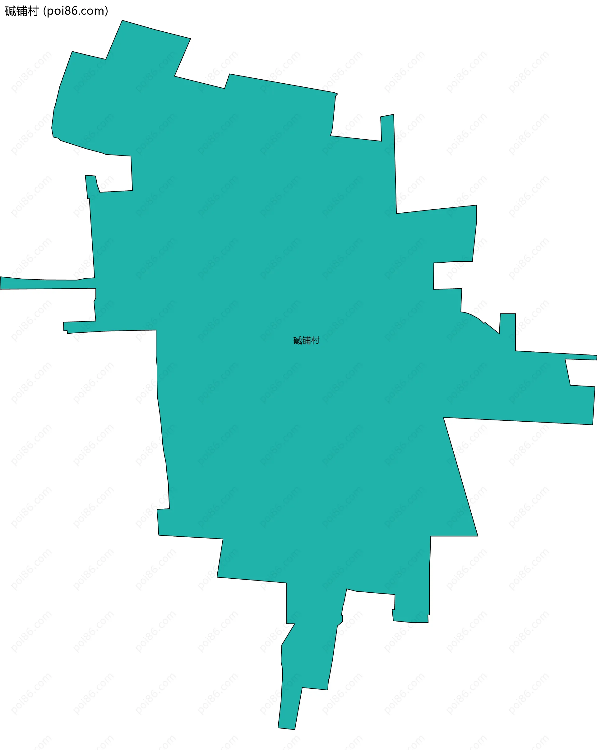 碱铺村边界地图